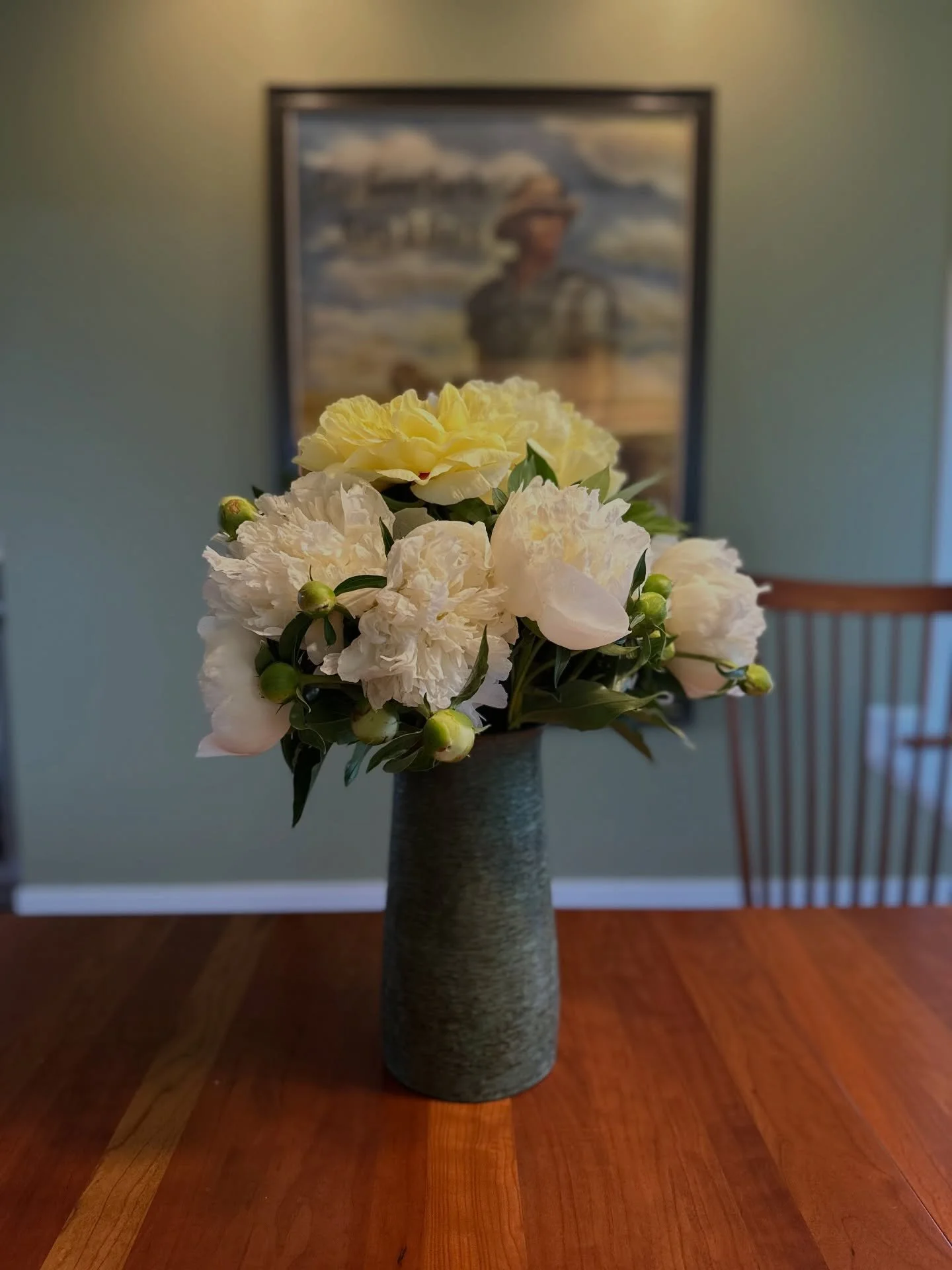 Nothing better than getting a beautiful picture of my work in the wild from the new owners.  Big thanks to Brett and Brian and their gorgeous peonies.
