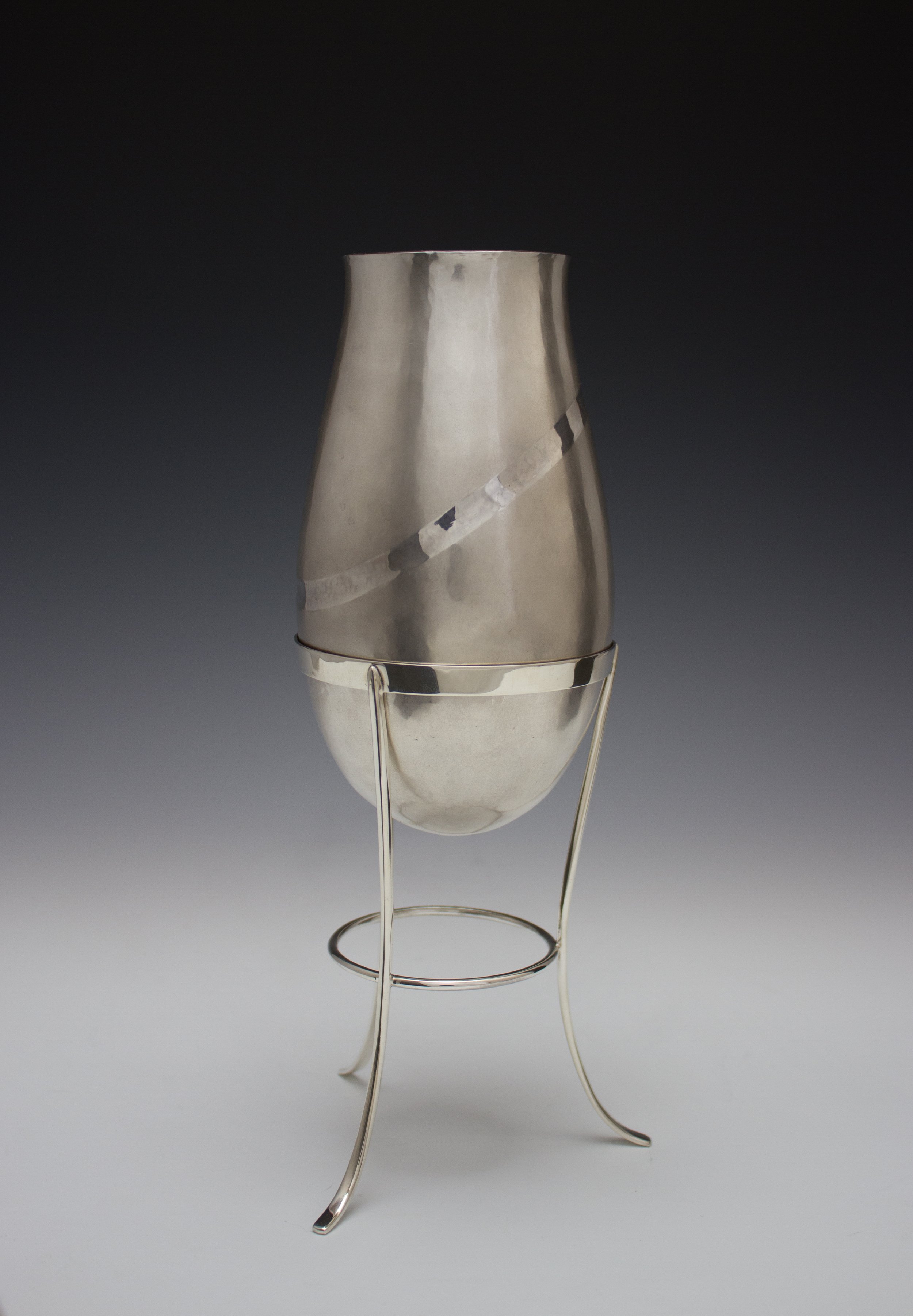 Silver Stilted Vase