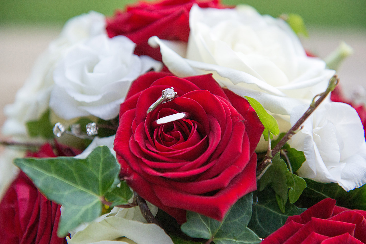 Christmas themed wedding bouquet