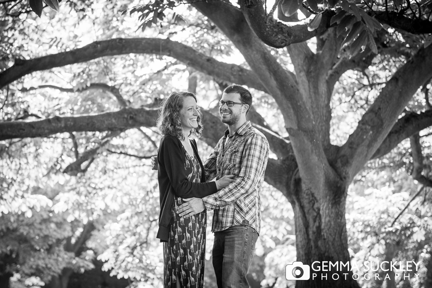 Photos of a coule during their engagement shoot in harrogate