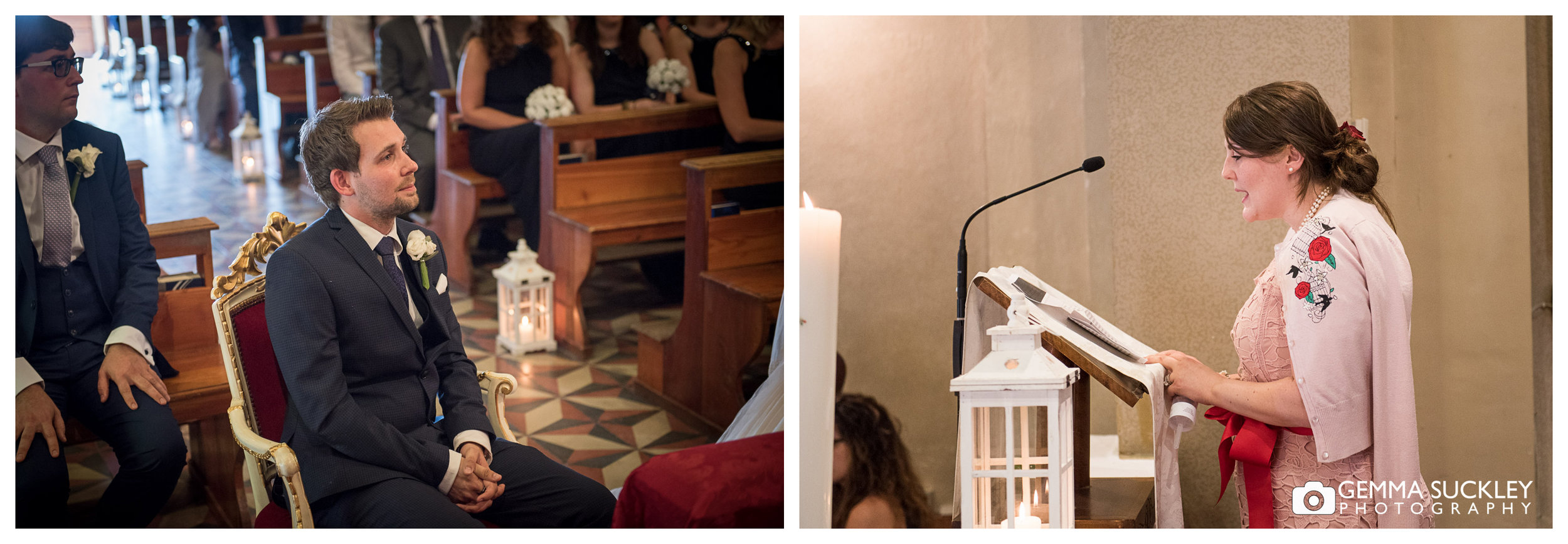 wedding reading in Lake Garda Church 