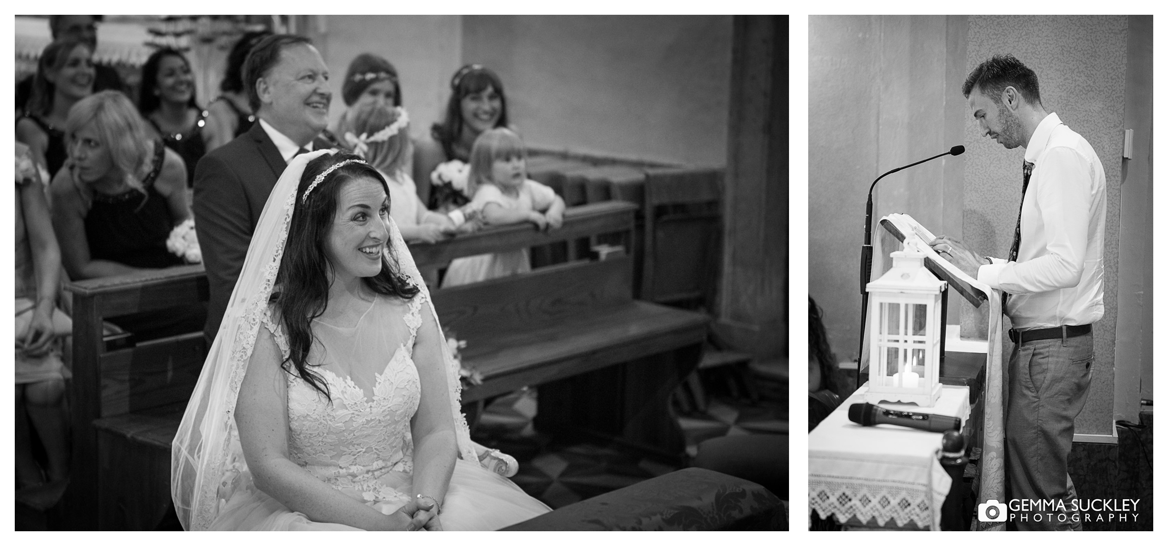 a reading during the wedding ceremony in lake garda