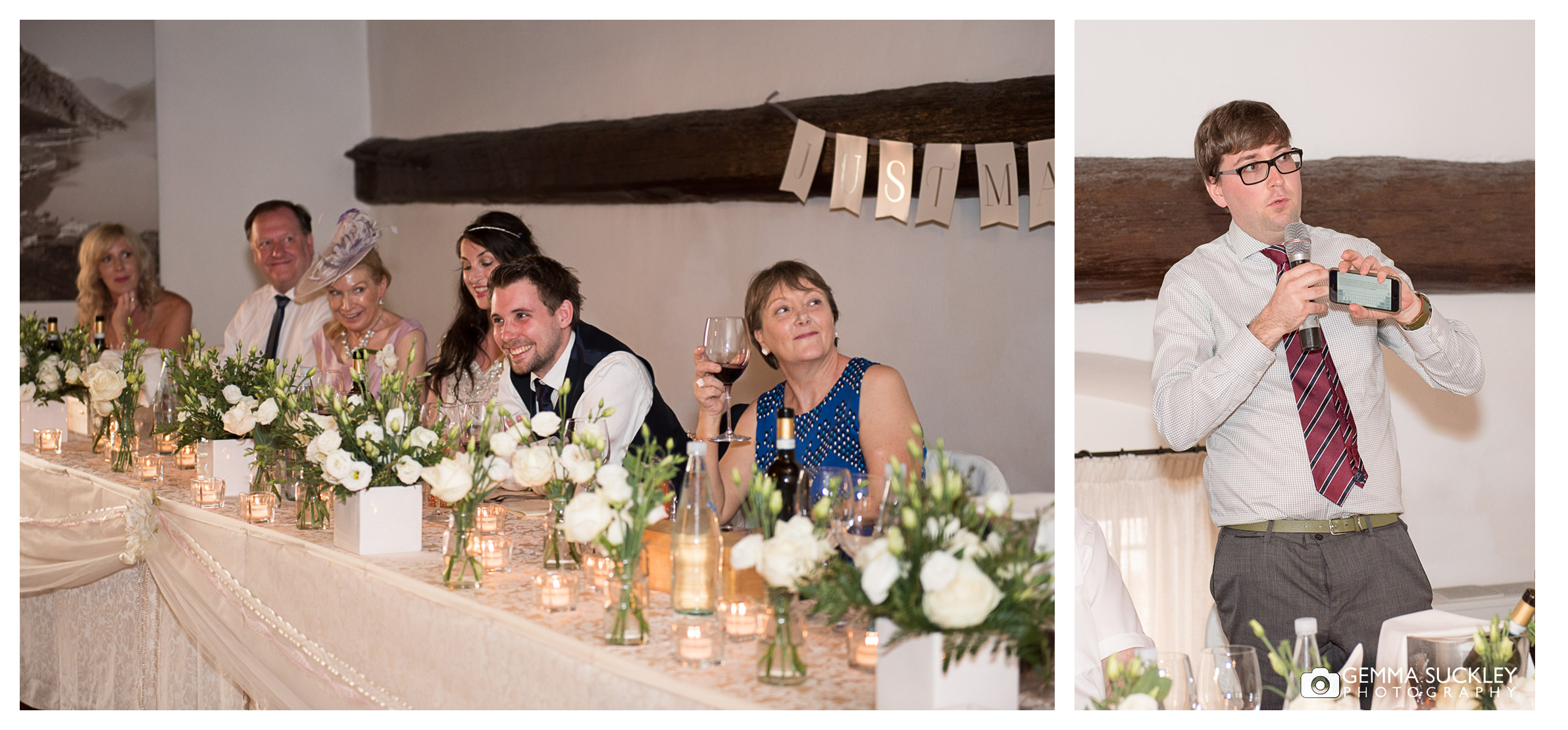 Bestman making his wedding speech