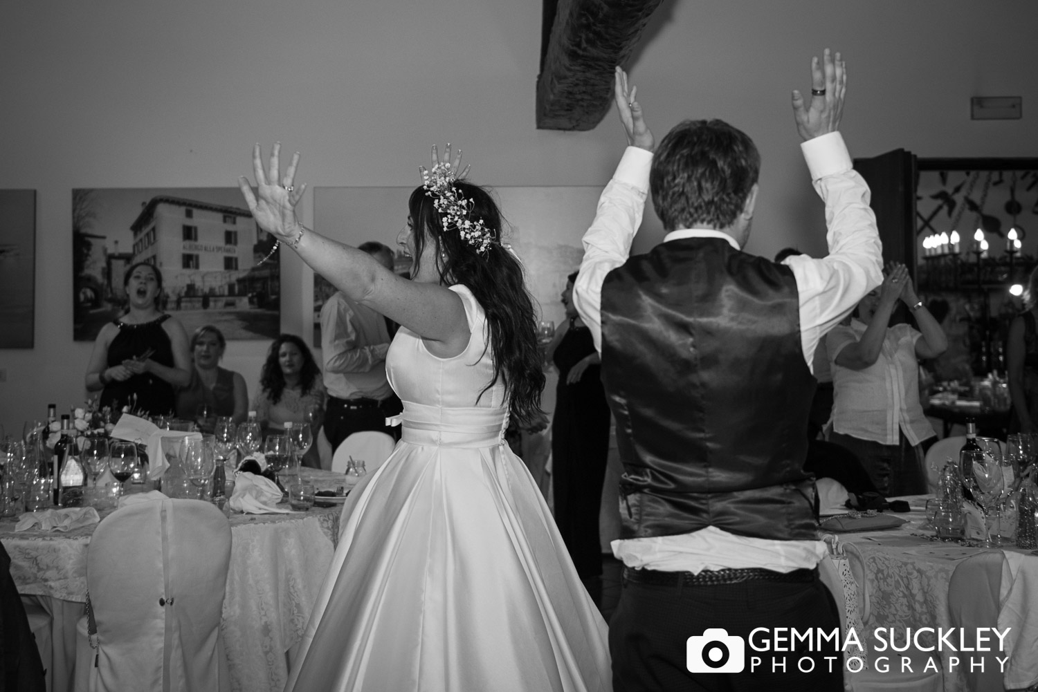 Yorkshire bride and groom dancing at their wedding