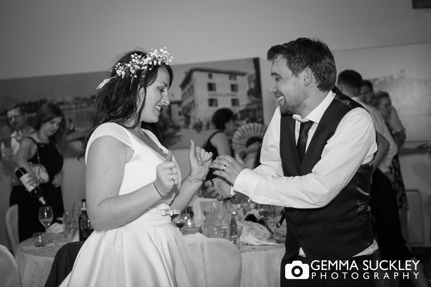 bride and groom first dance