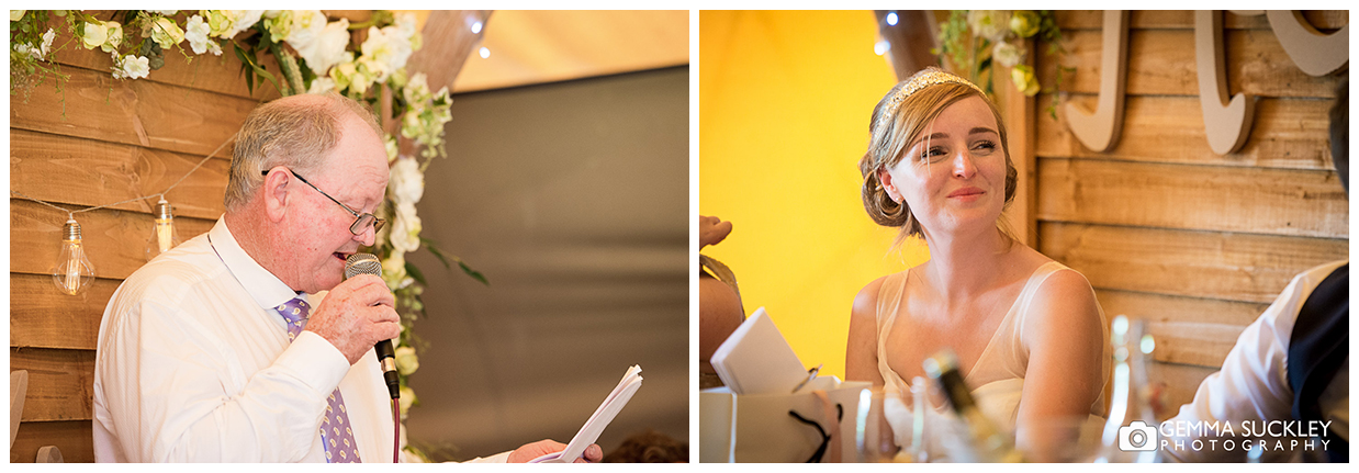 father of the bride speech at Oaklands in East Yorkshire