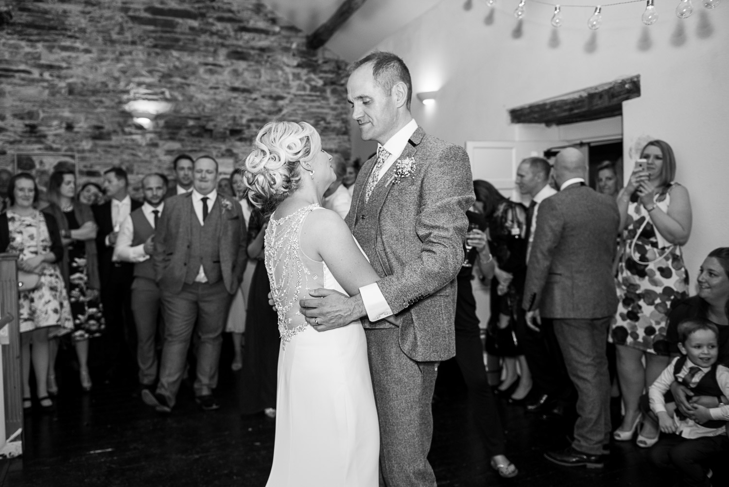 bride and groom's first dance at Belmount Hall 