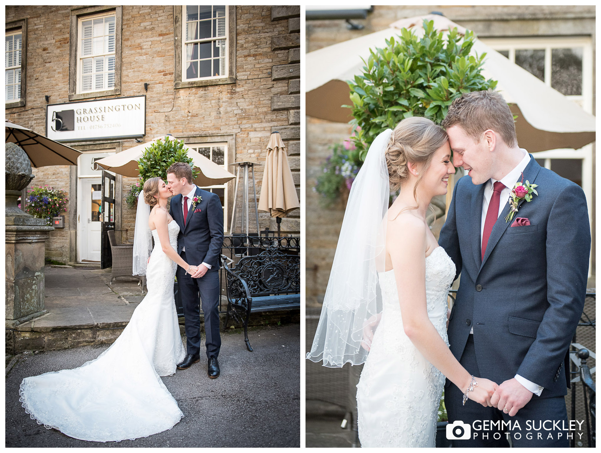 bride and groom at their North Yorkshire wedding