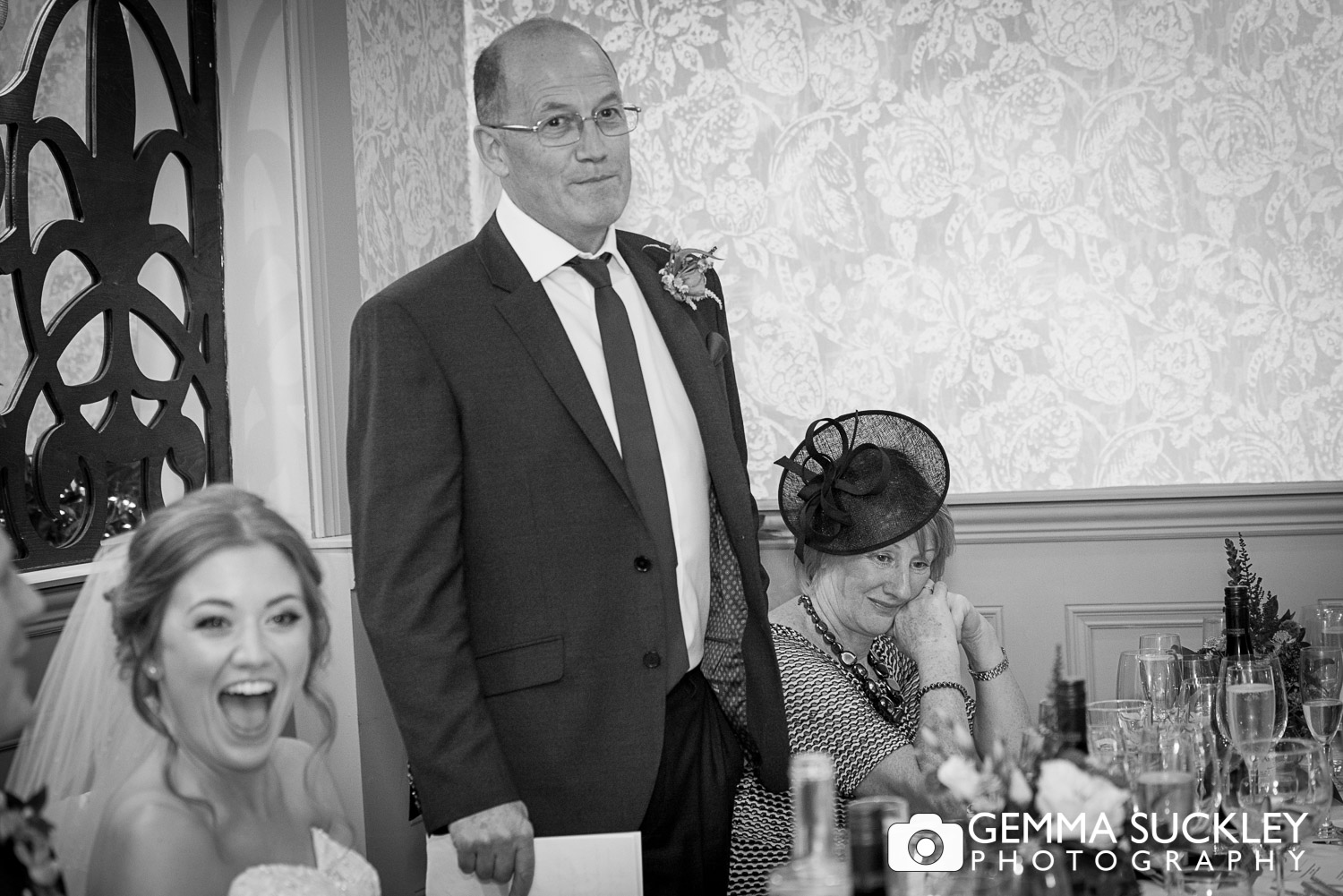 father of the bride wedding speak at Grassington House