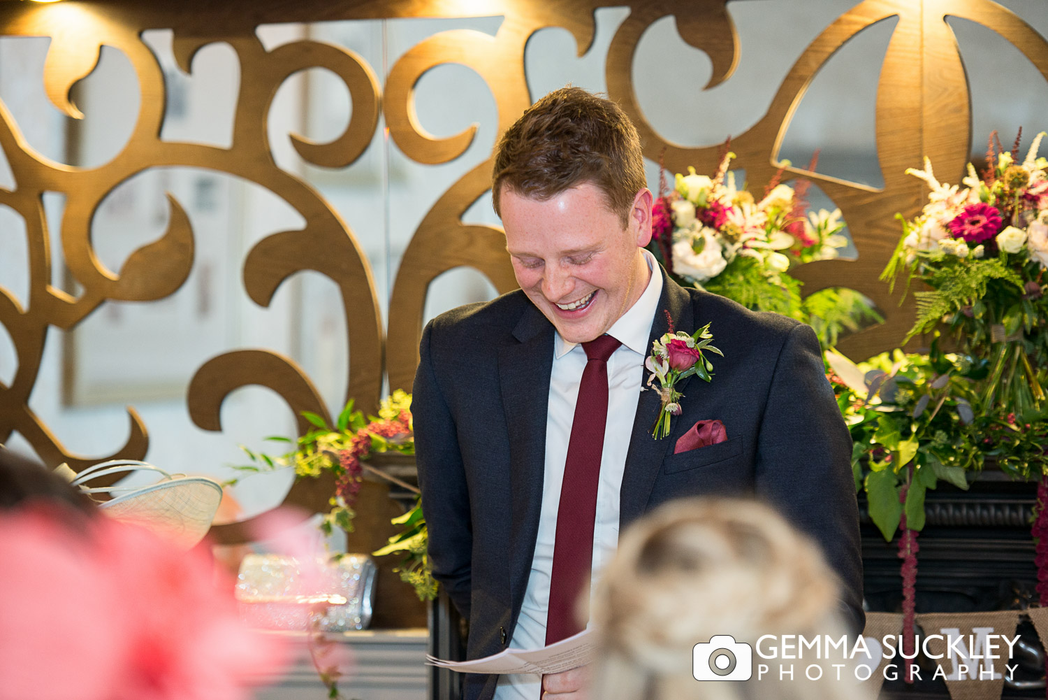 grooms speech at Grassington House wedding