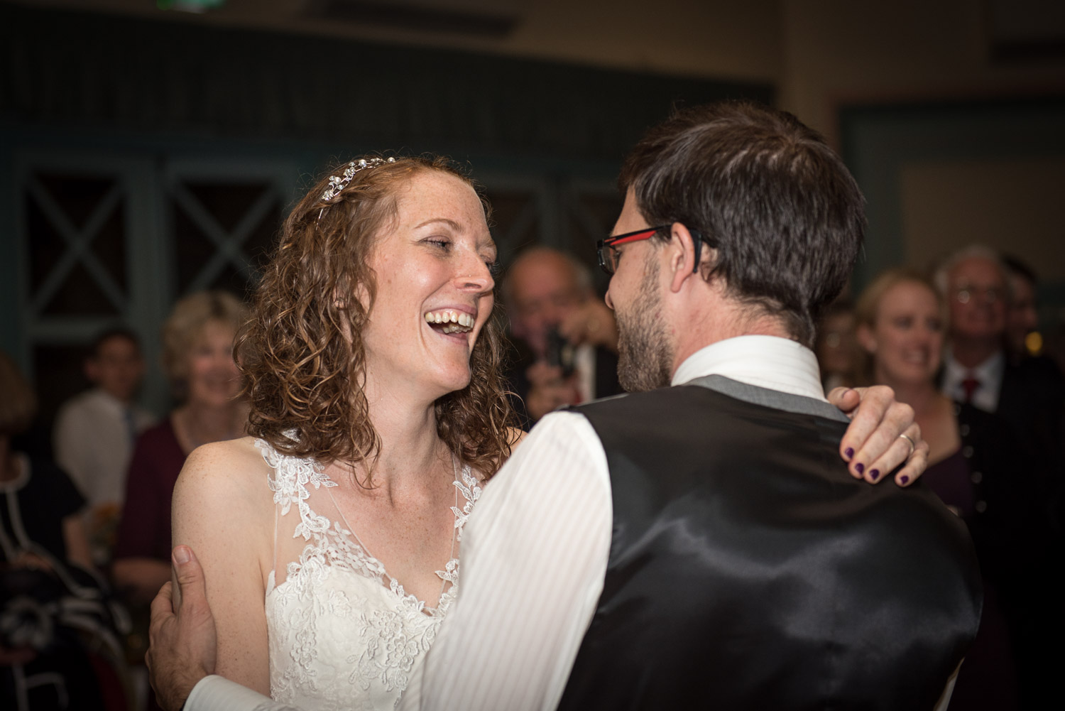 bride and groom during the first dance 