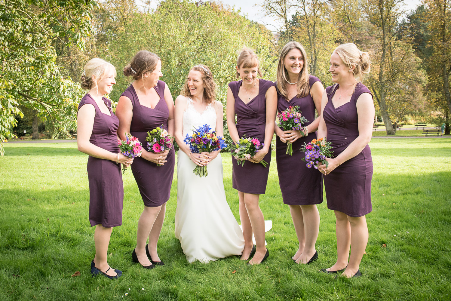 wedding photos in Valley Garden's in Harrogate