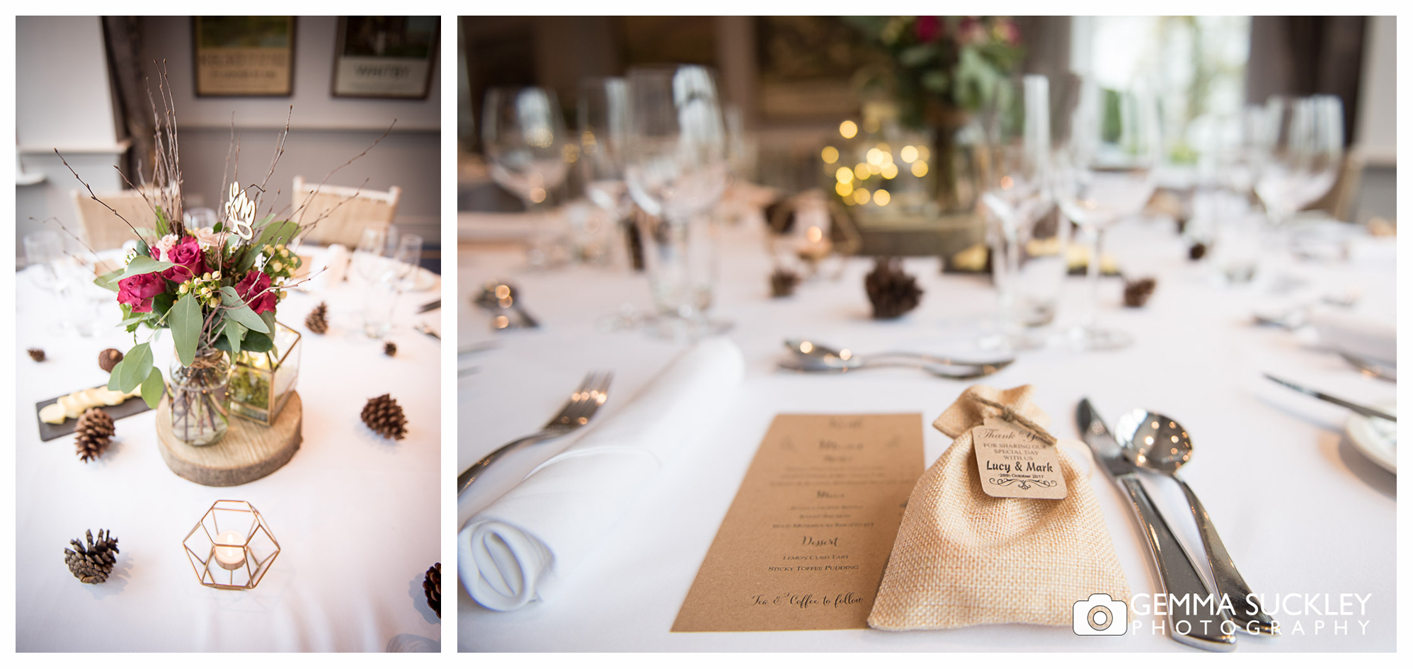 photography of the Devonshire Fell wedding room