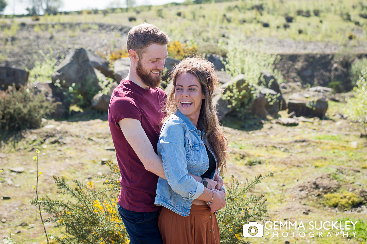 engaged couple during their engagement photo shoot