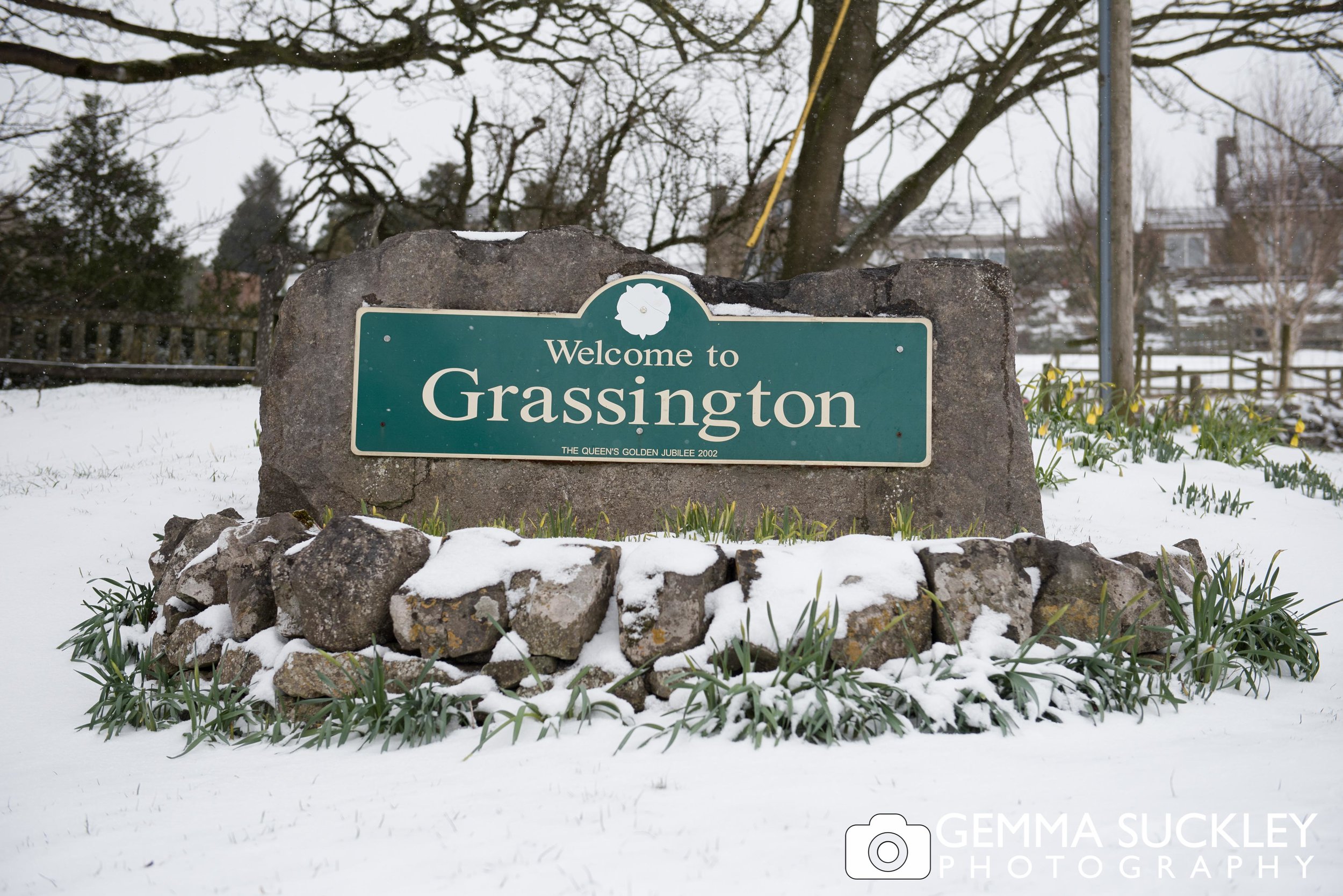 villiage sign of Grassington in north yorkshire