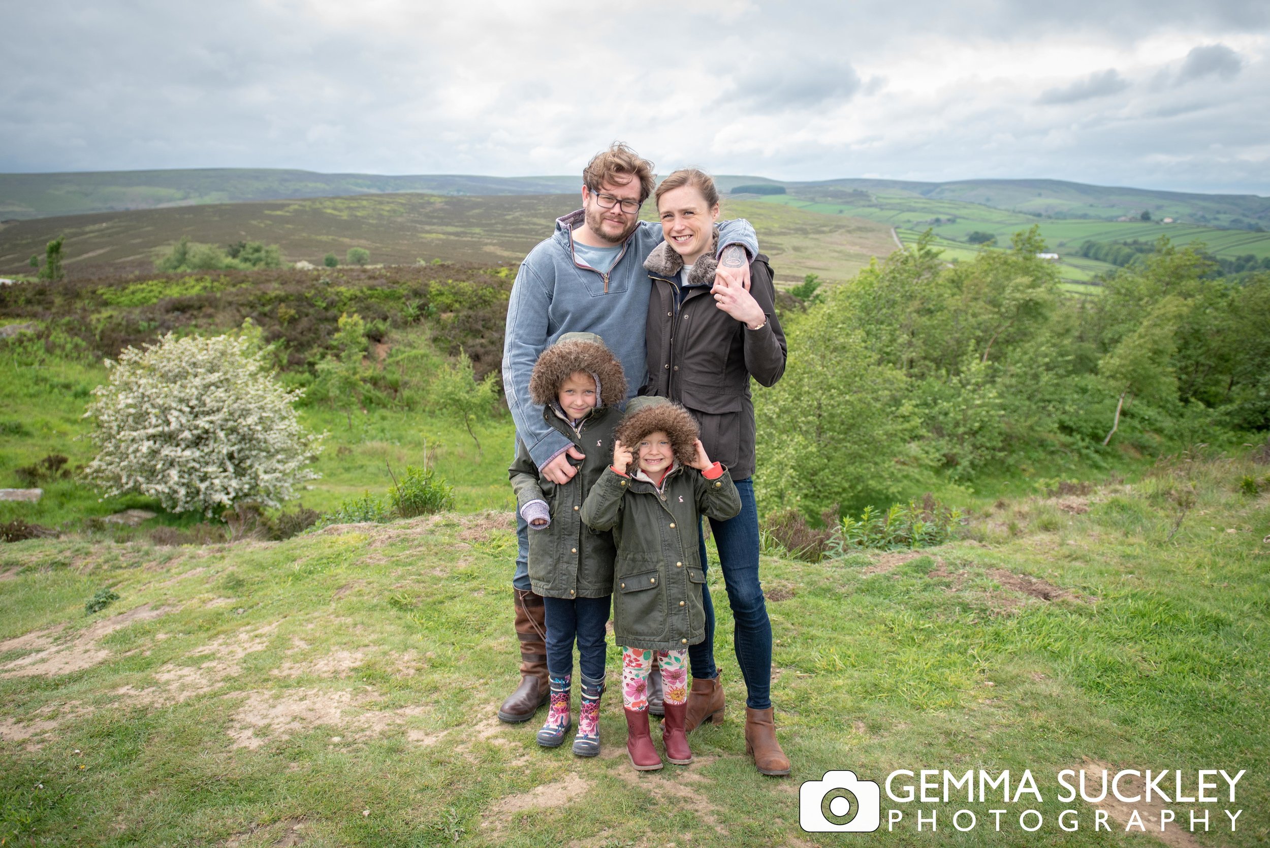 family photo of a family of haworth moor