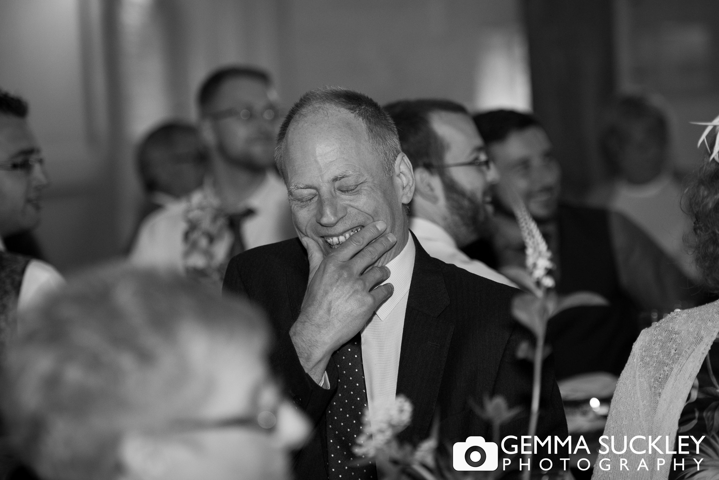wedding guest react to speeches at east riddlesden hall