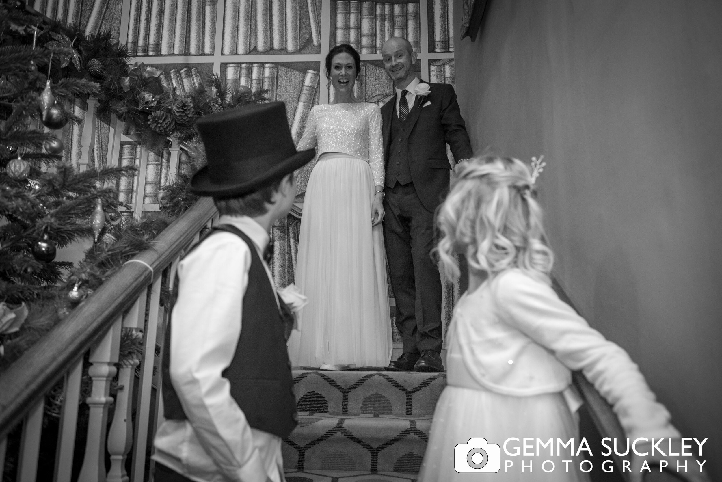 the bride and groom's family wedding photograph