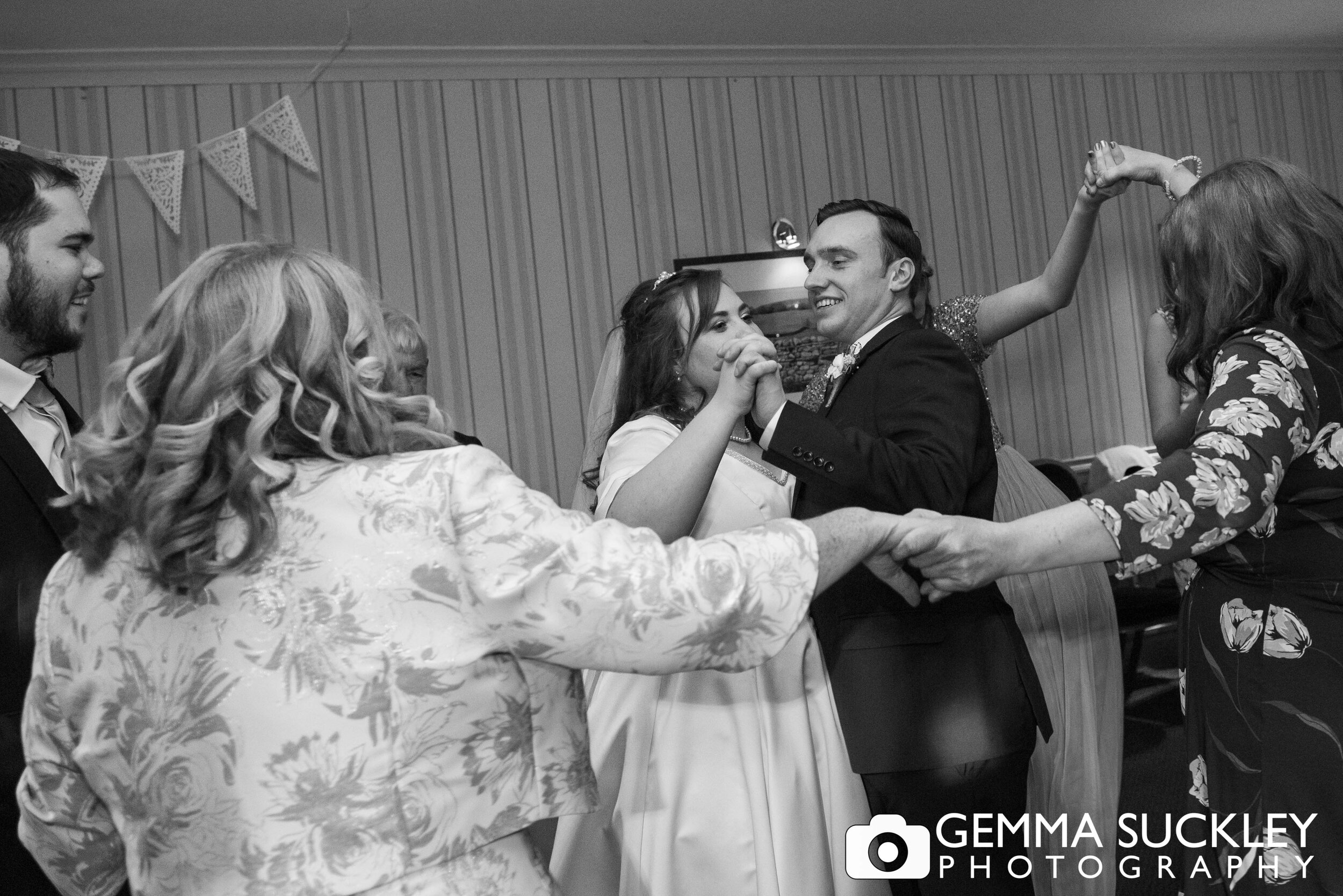 bride and groom dancing at otley chevin country park hotel wedding