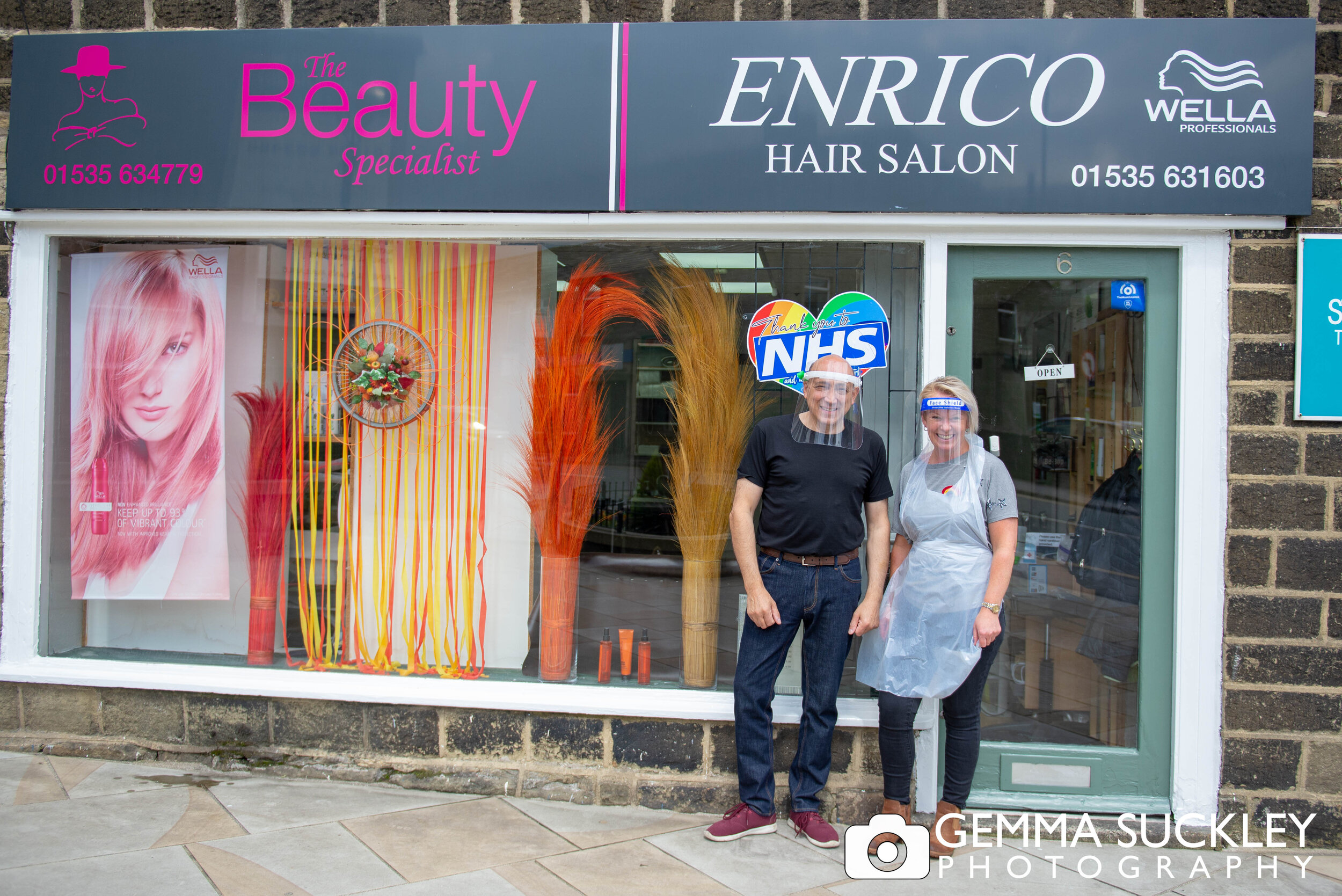 enrico hair dressers doorstep portrait in cross hills