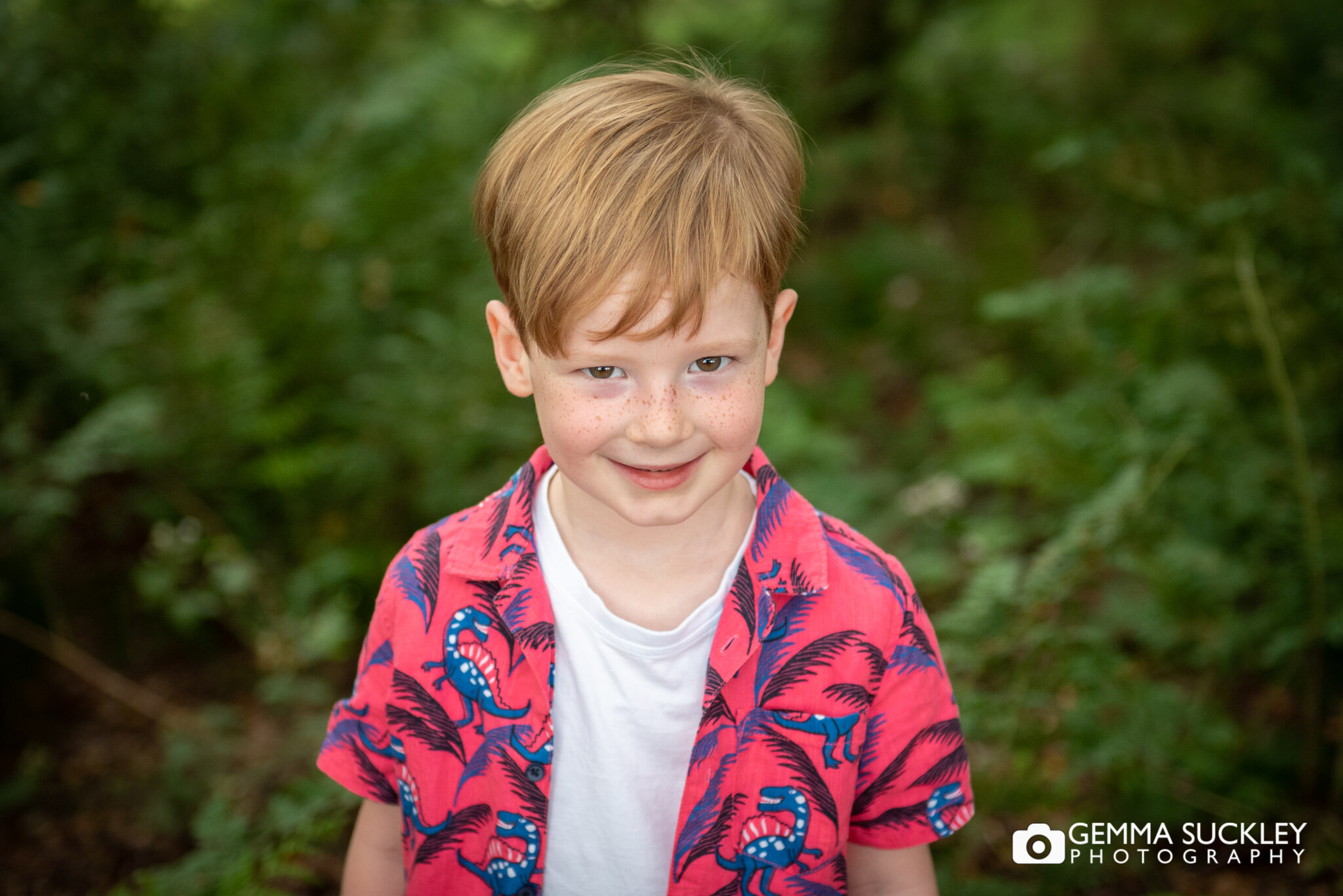 portrait of a little boy at otley chevin woods