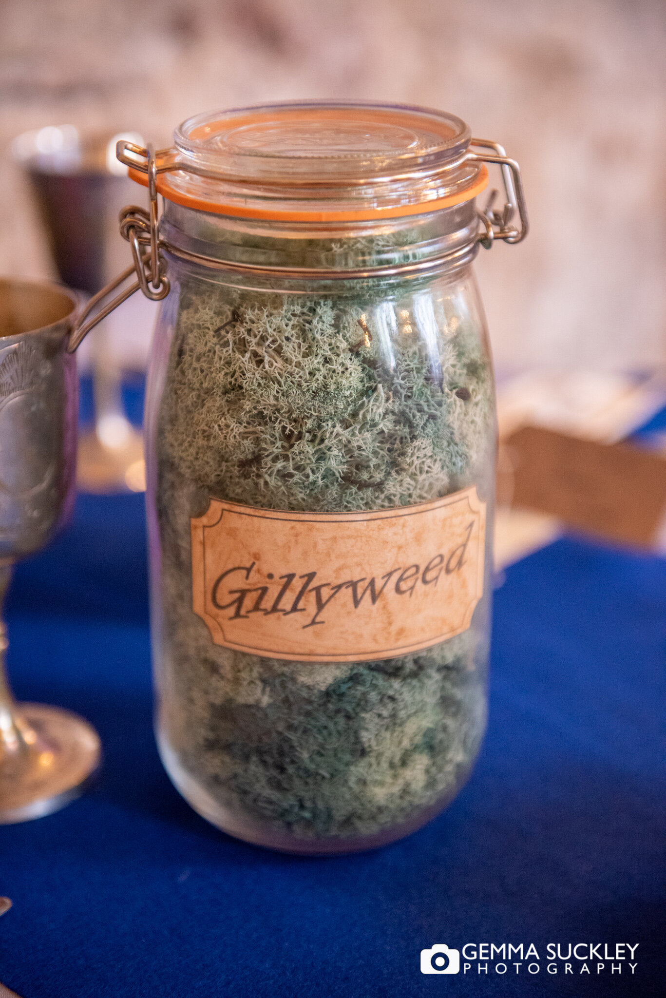 a jar of dragon eggs  at a harry potter themed wedding