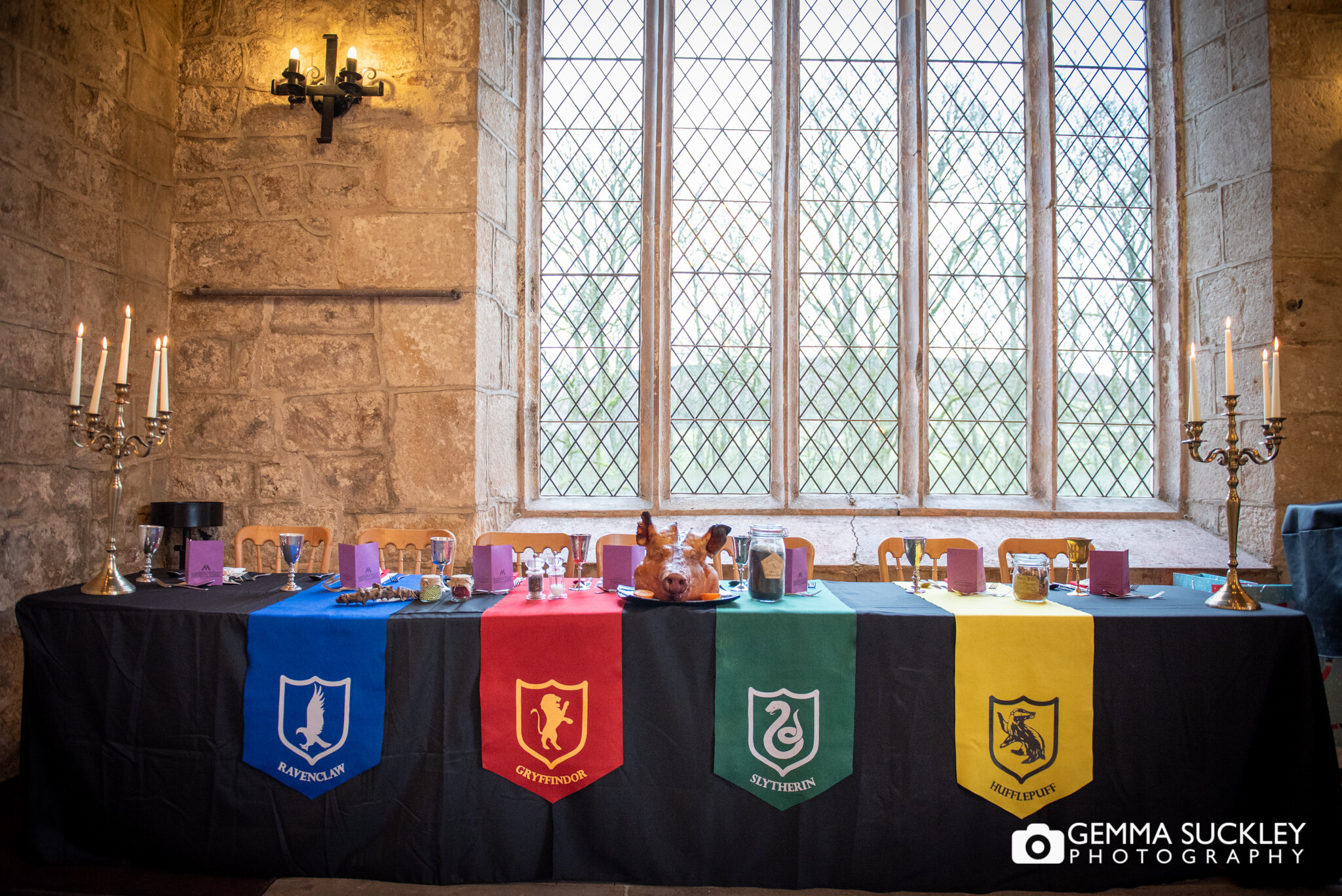 harry potter themed banquet wedding at the priest house. 