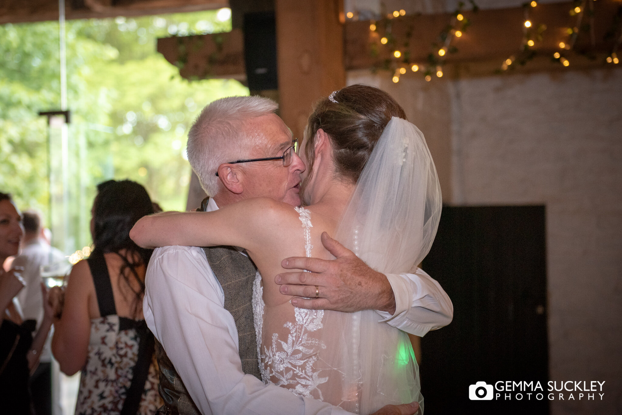 the bride and her father dance at east riddlesden hall wedding 
