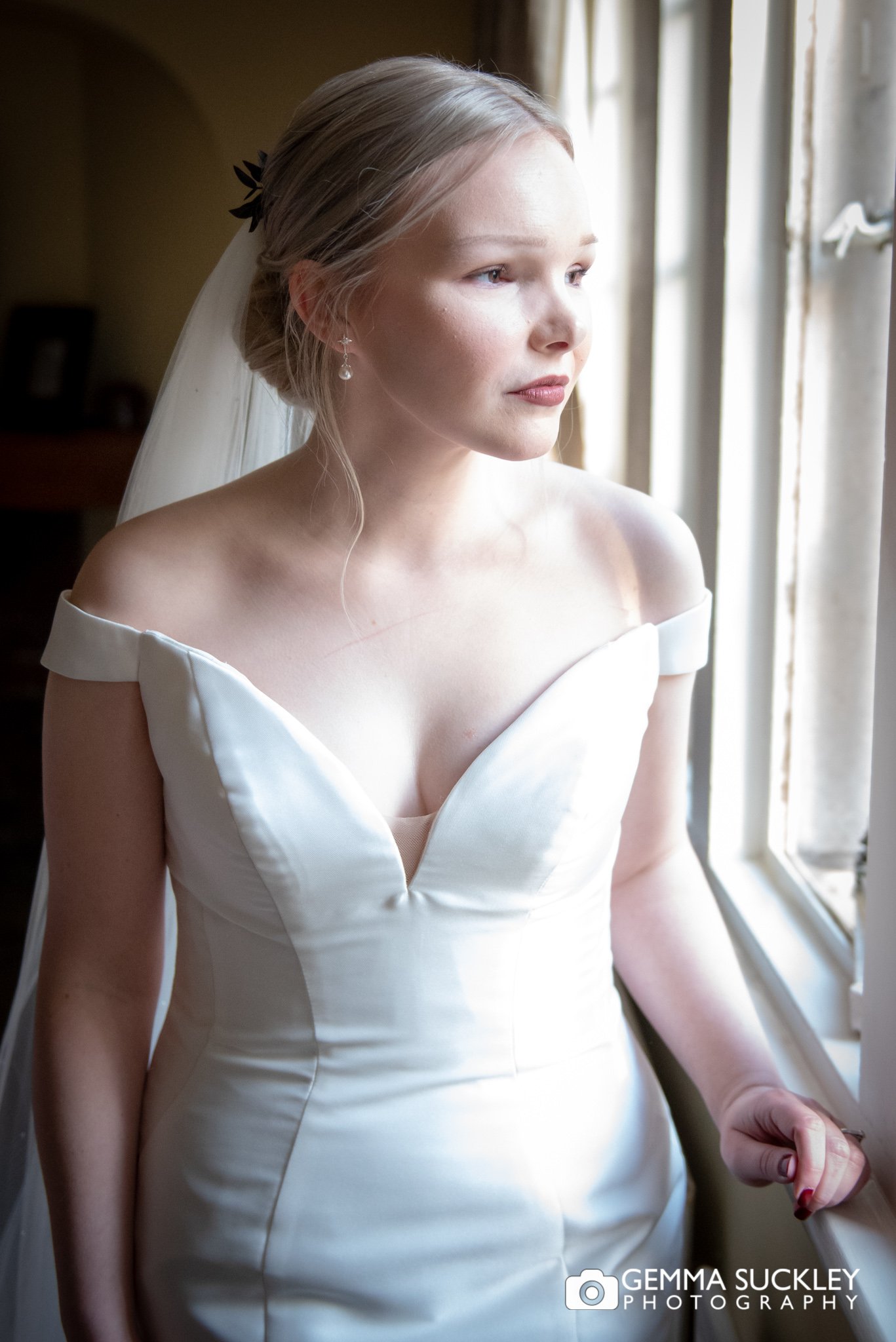 the bride in her rosa ava wedding dress