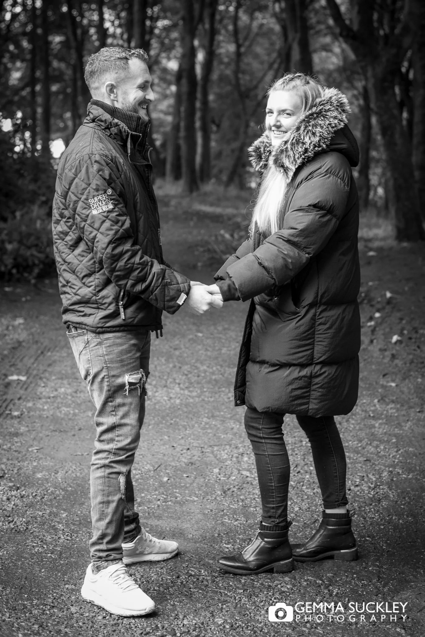 pre wedding photo of a couple holding hands