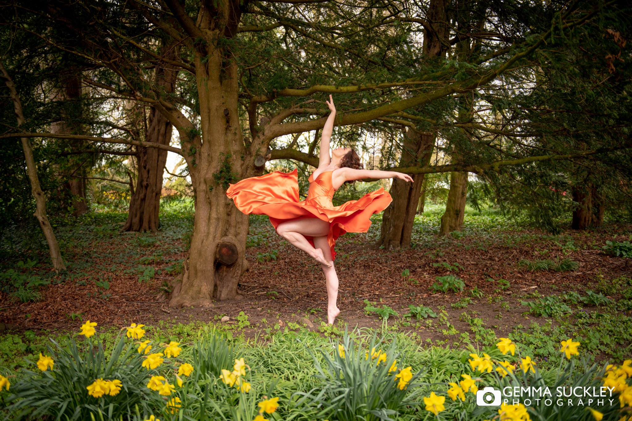 a ballet dancer dancing at goldsborough hall