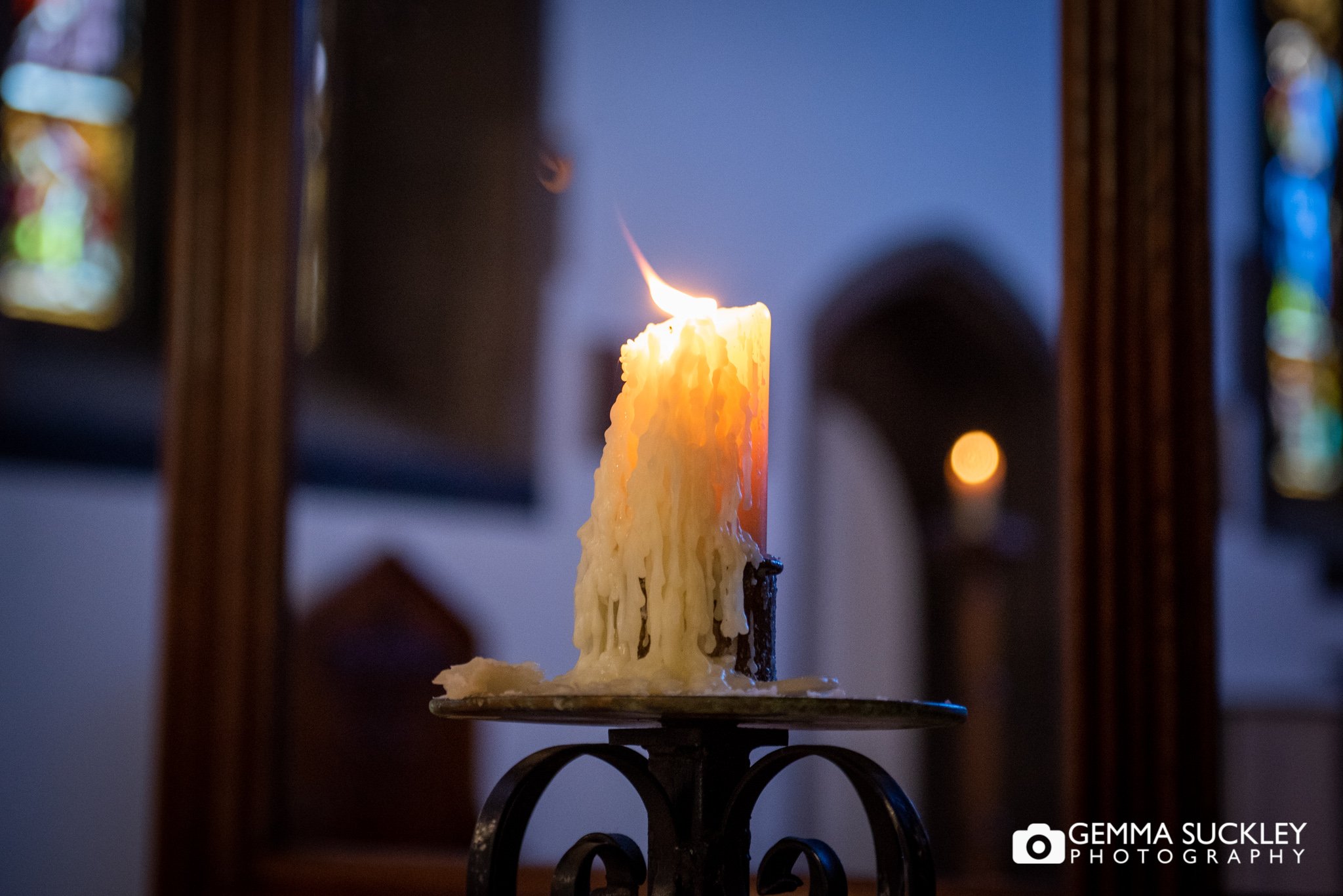 holy candle in a church