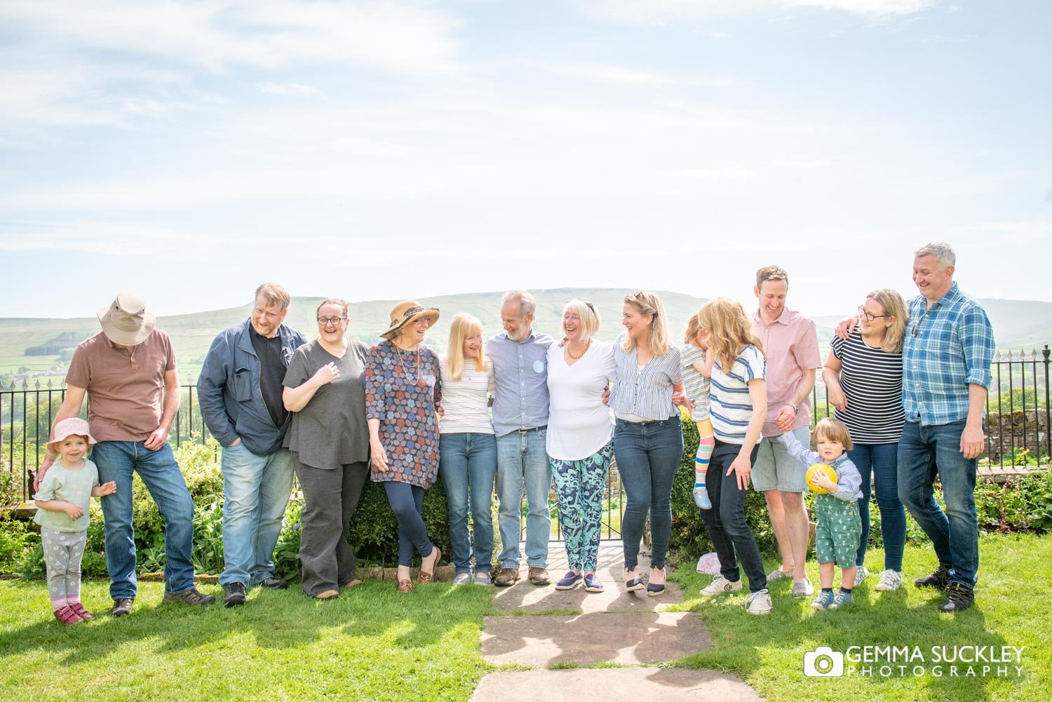 large family photo of a family in Hawes