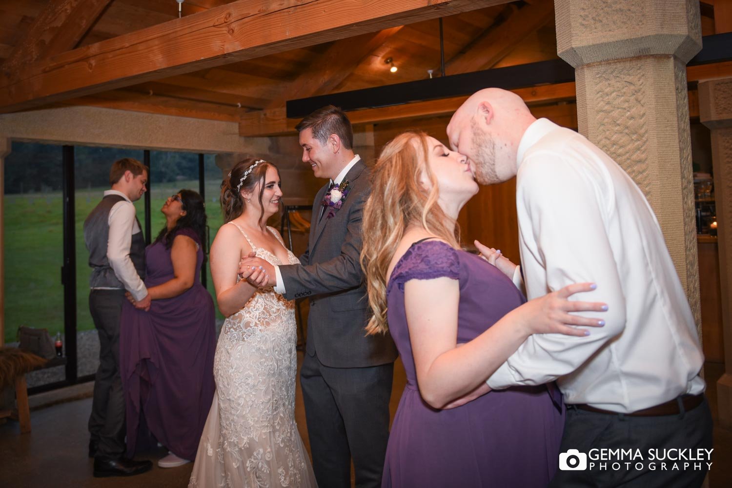 couples dancing at swinton park wedding