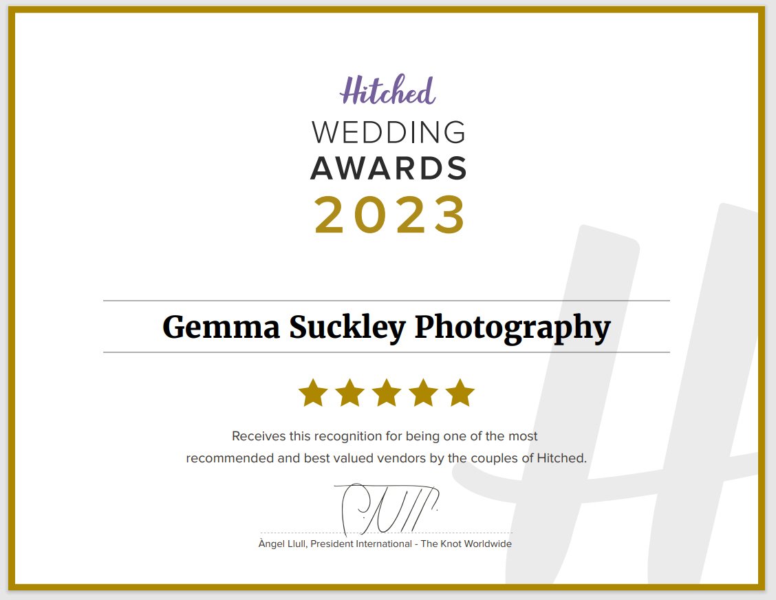 hitched supplier award winning photographer