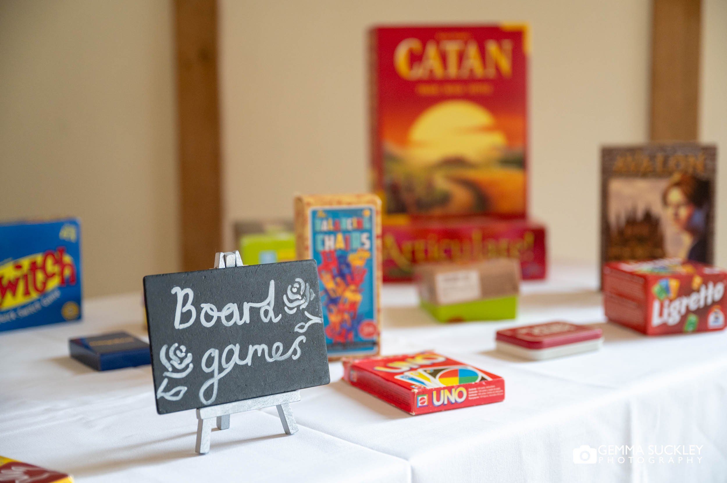 a selection of board games on a table