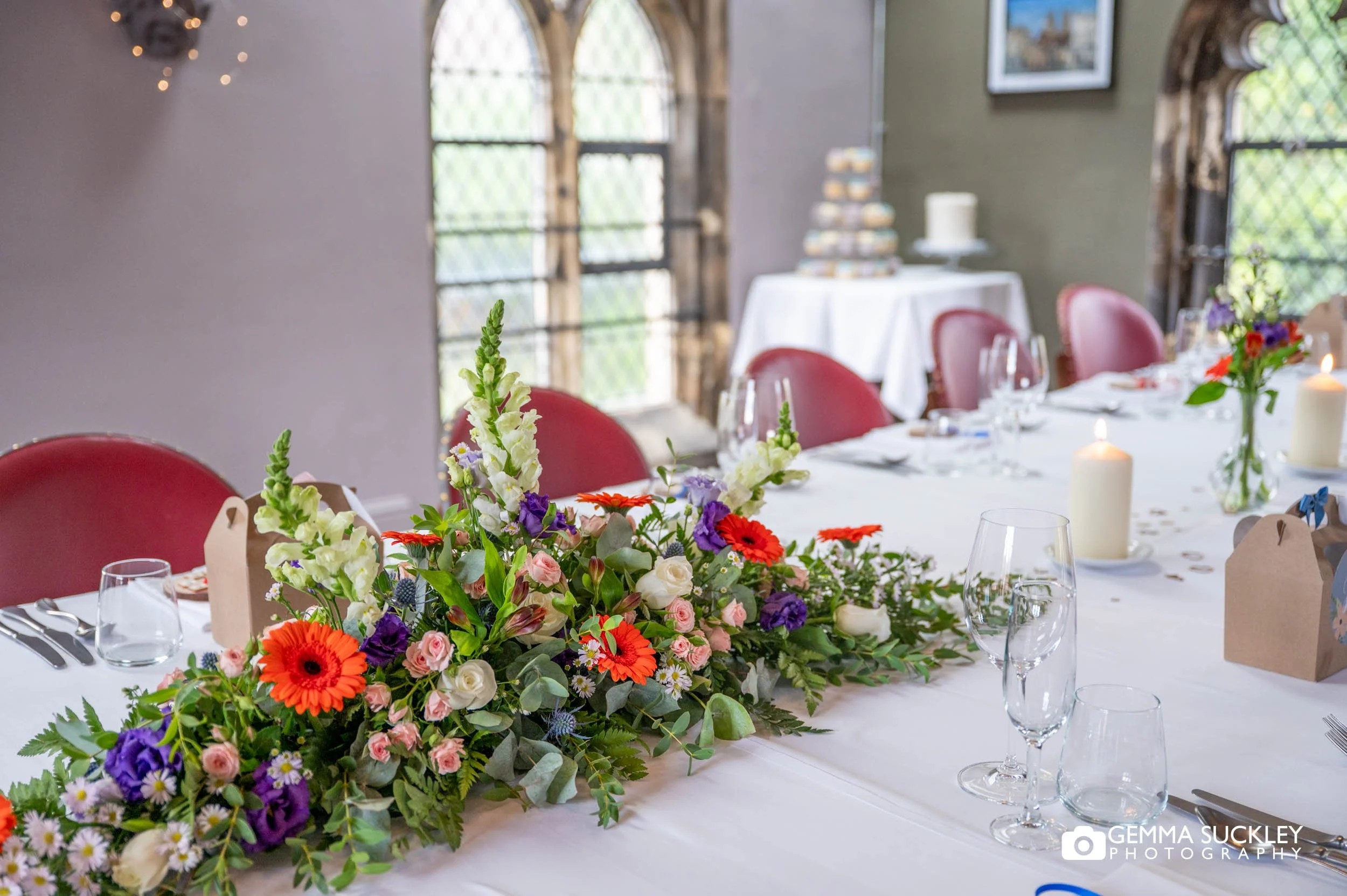 table set up at york minster refectory