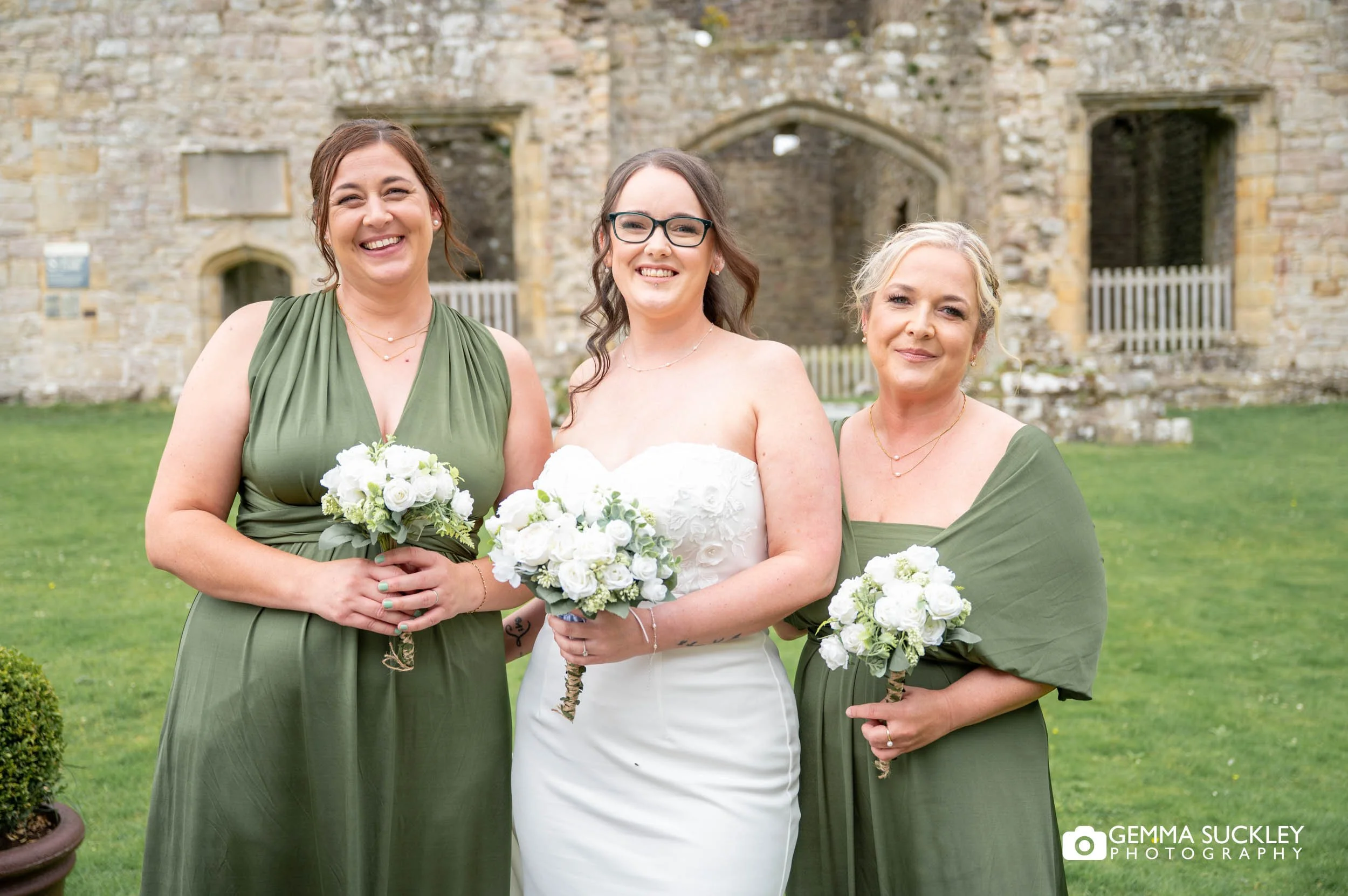 bridal party at barden tower