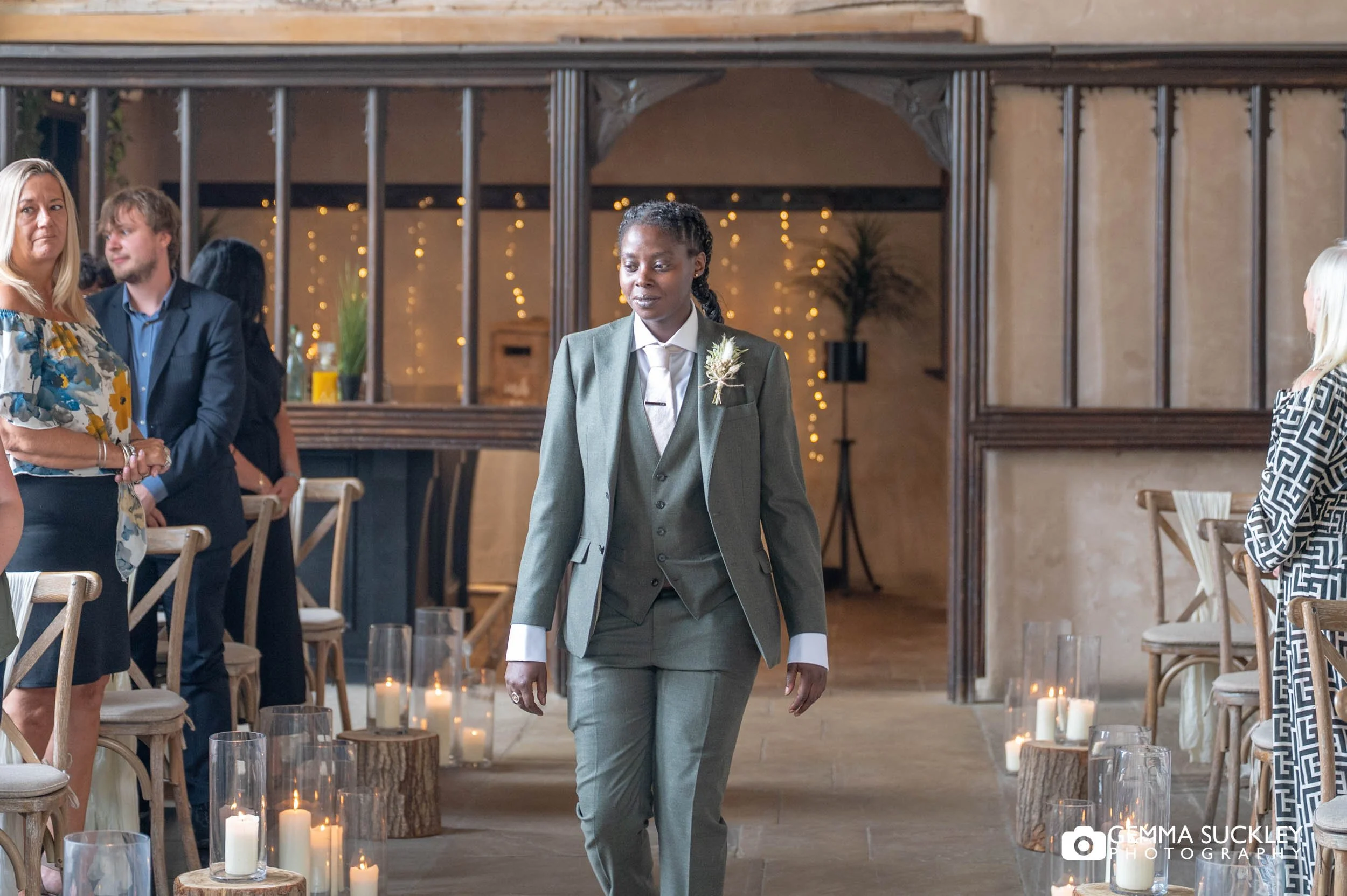 the best woman walking down the aisle at the priests house