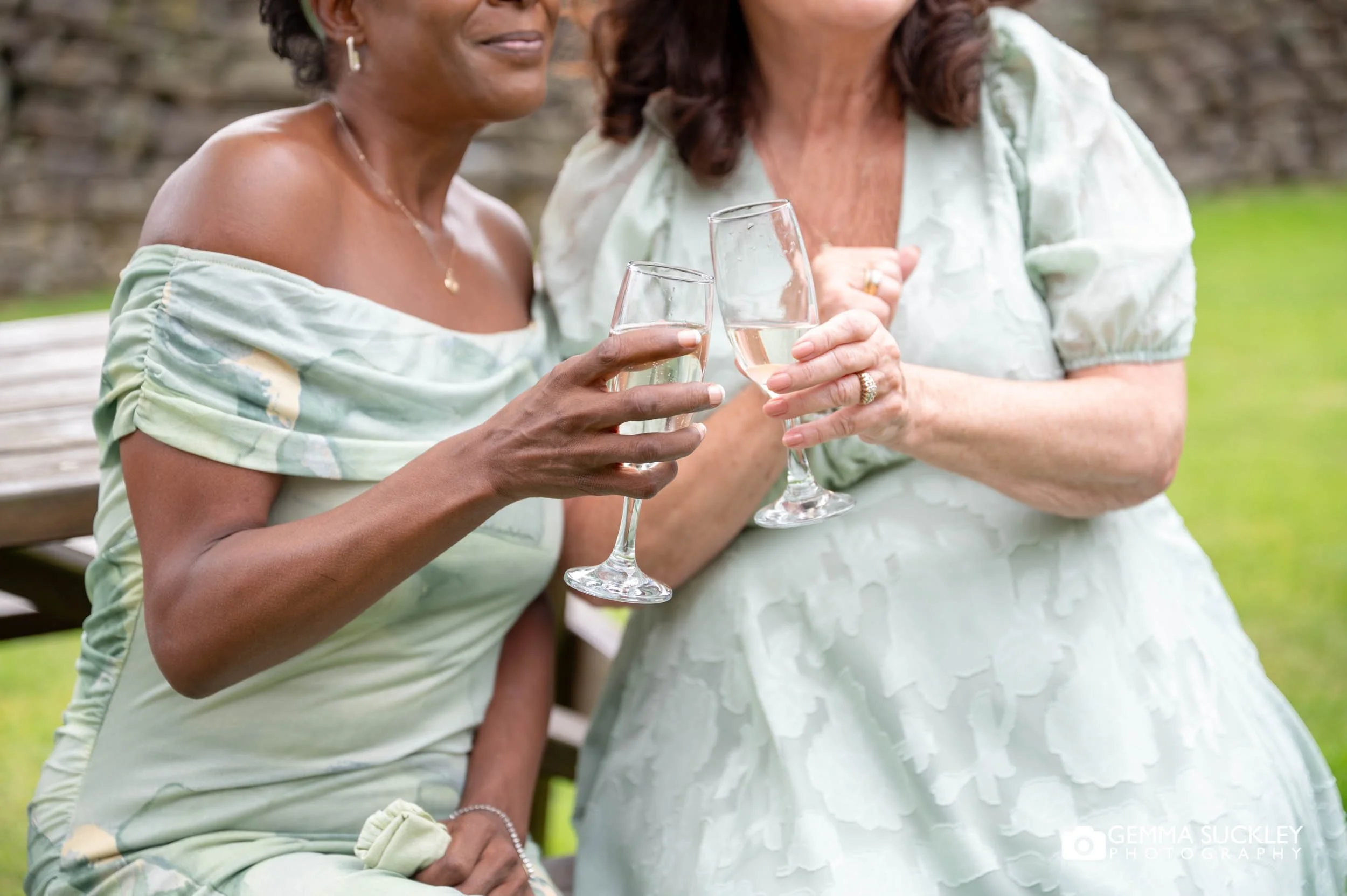 mother of the brides drinking champange