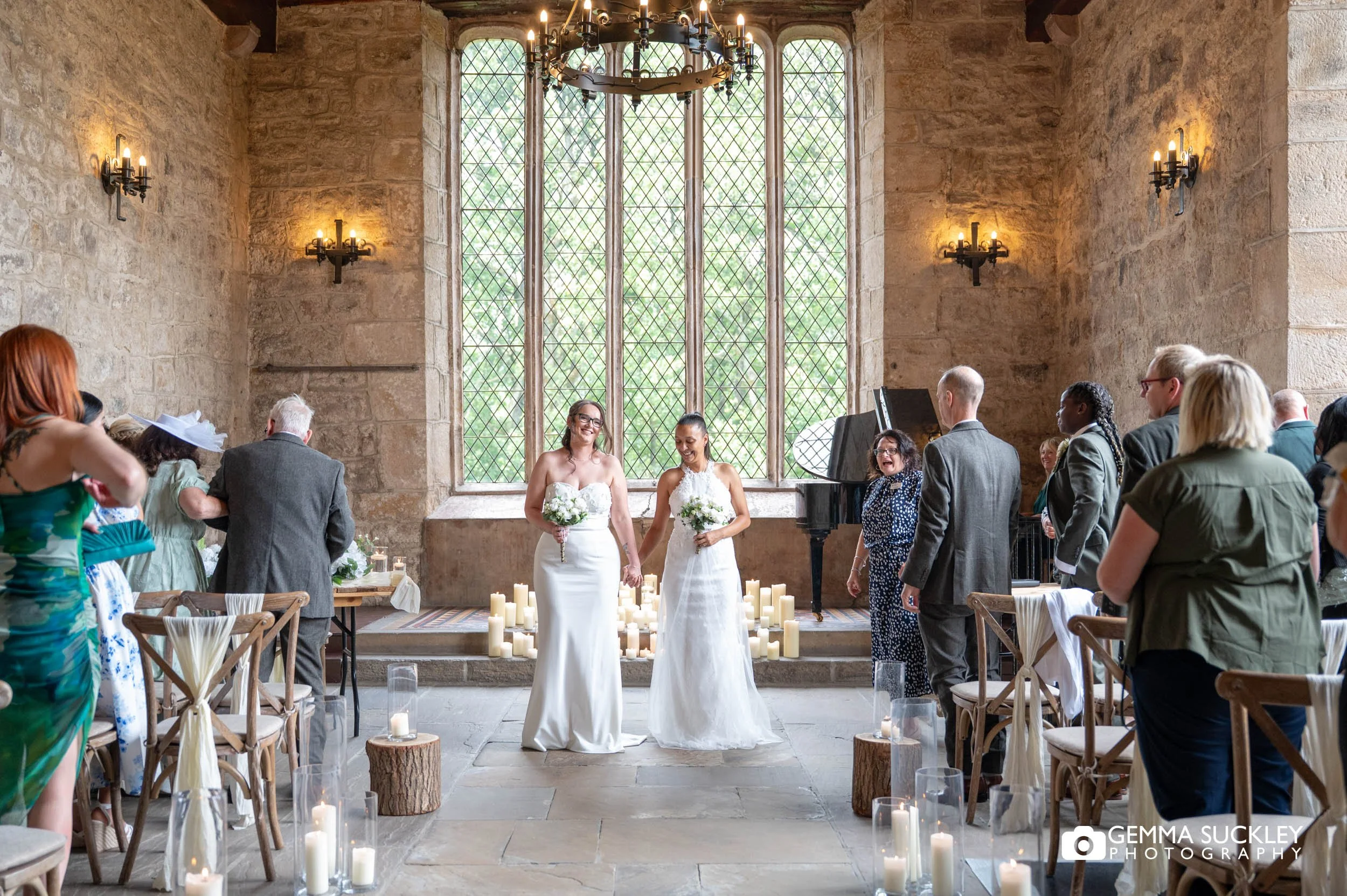 just married brides at the priests house in barden