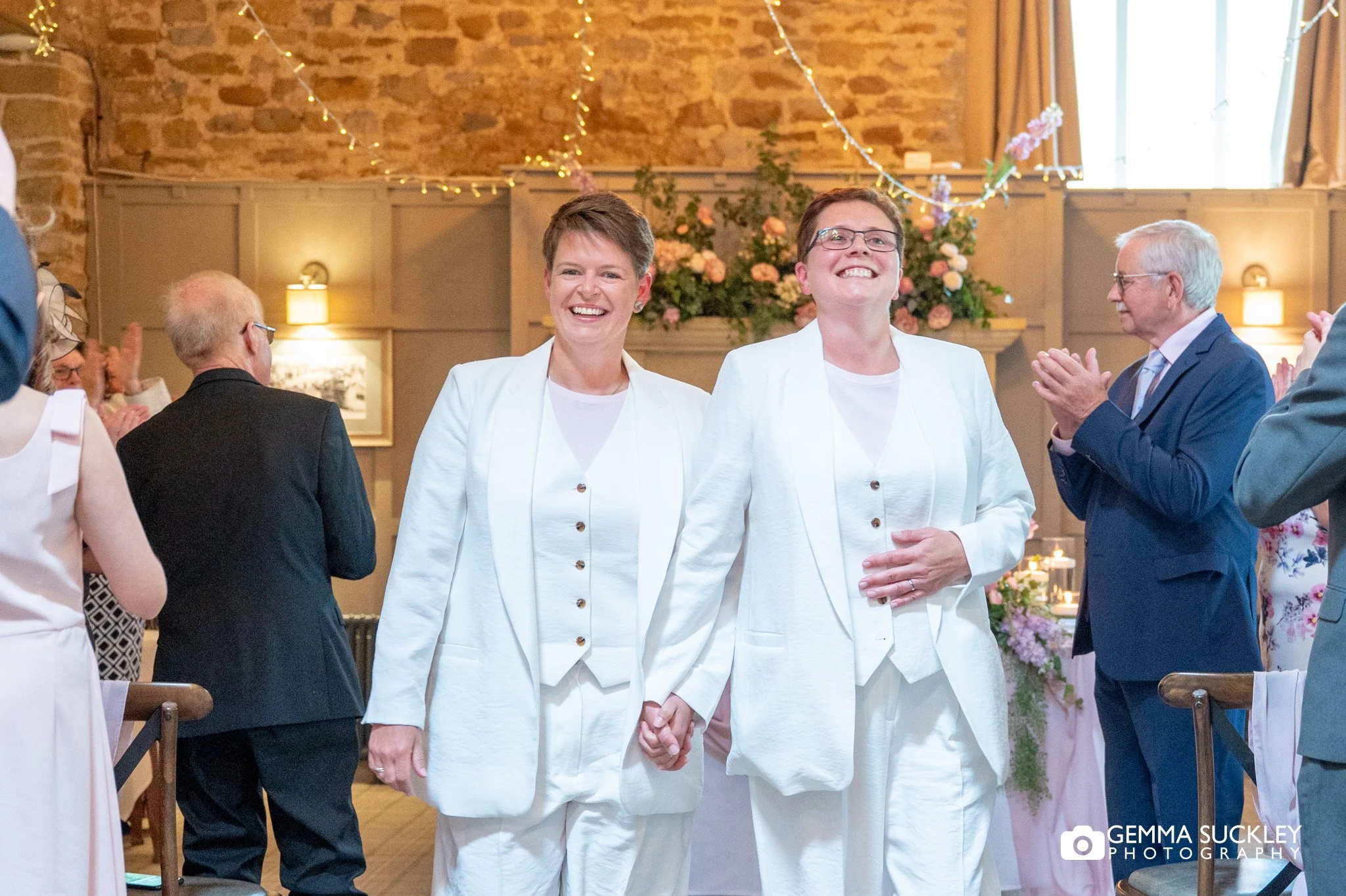 brides exited the ceremony room