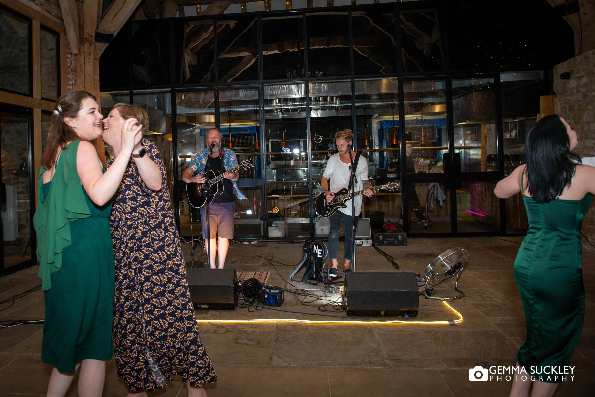 the wedding band at the tithe barn bolton abbey