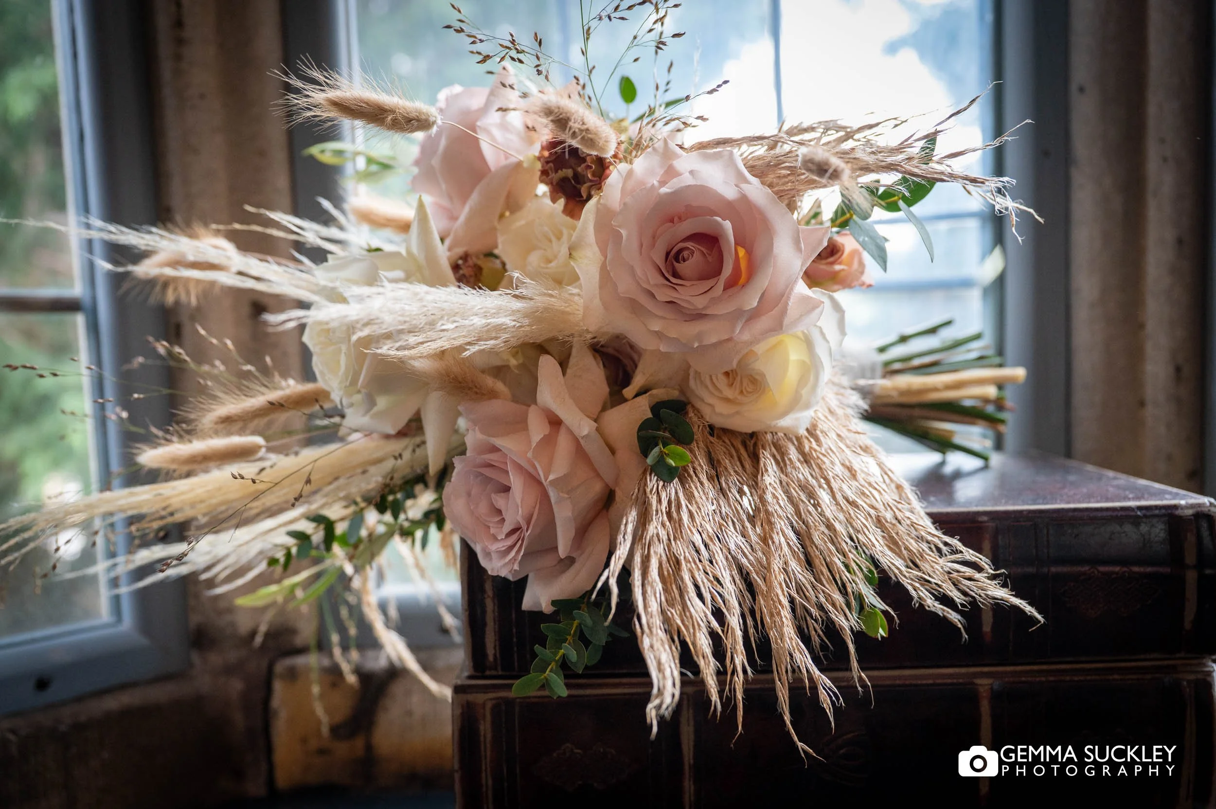the wedding bouquet at the falcon manor