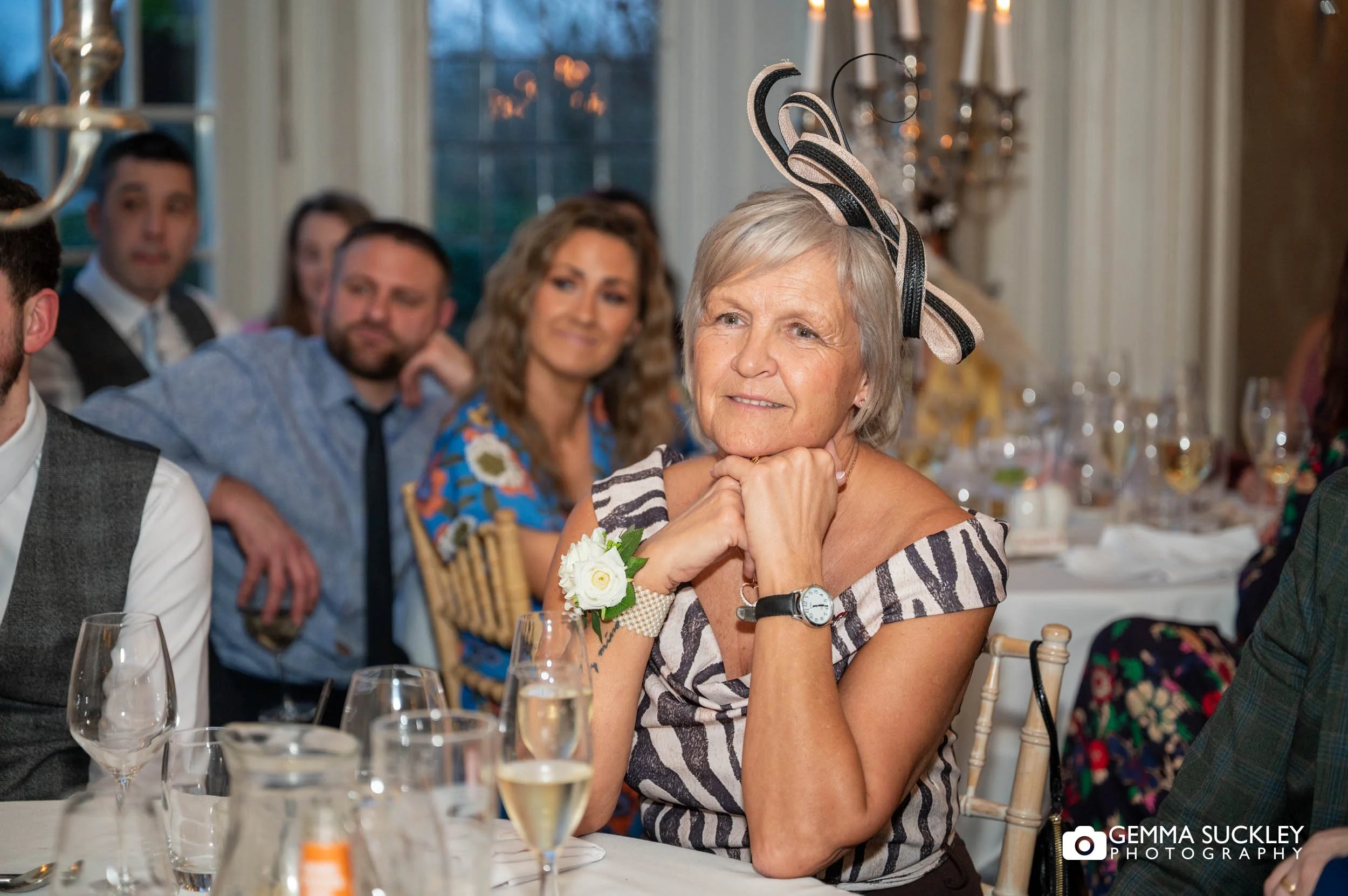 Wedding speeches during Falcon Manor reception in Settle