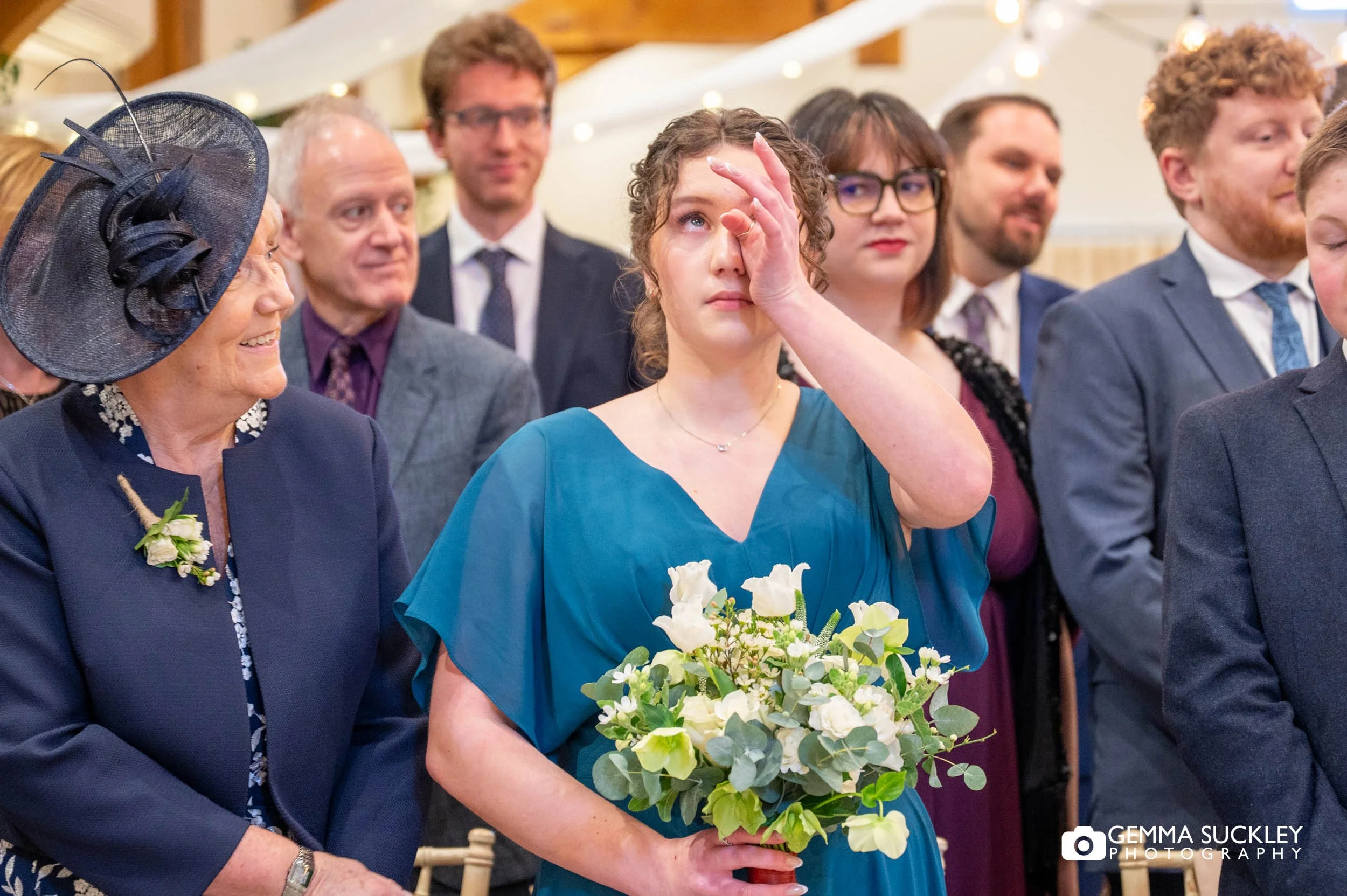 Emotional wedding ceremony at The Gamekeeper’s Inn in the Yorkshire Dales