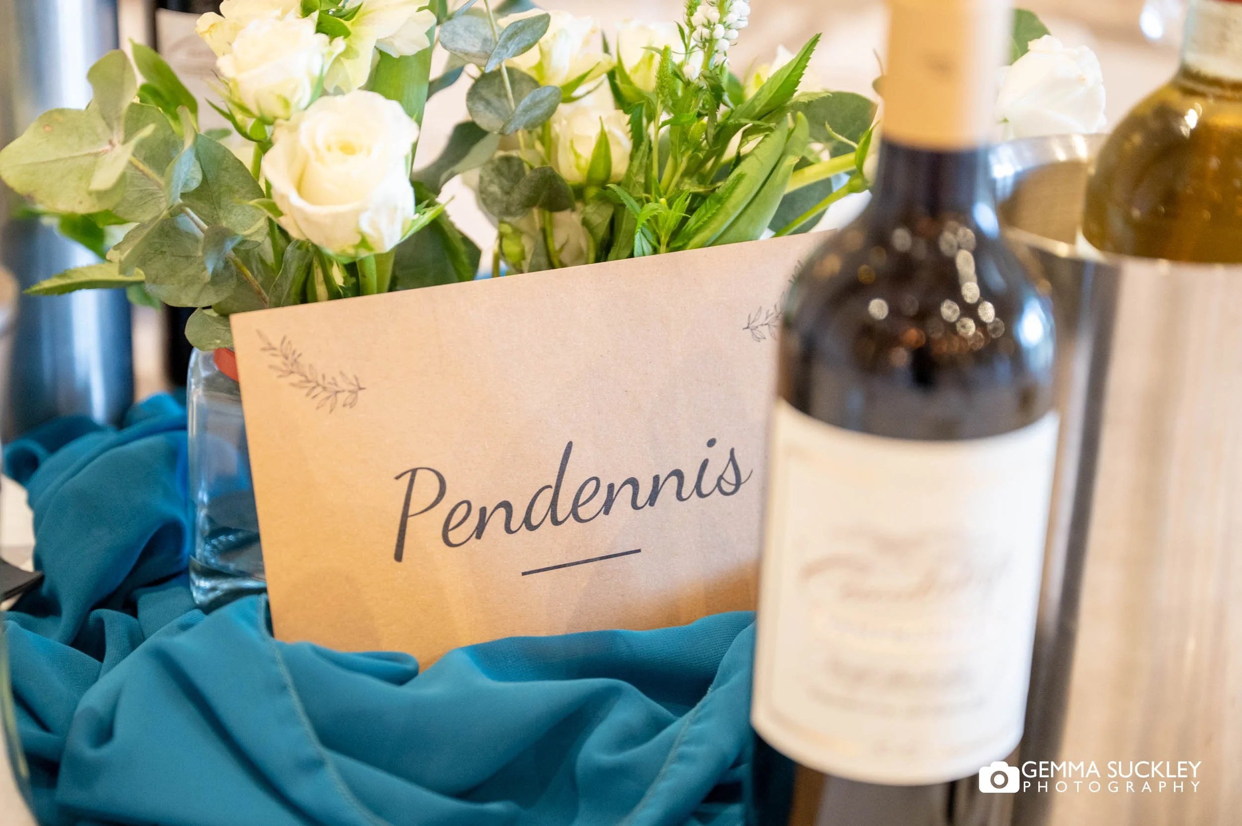 table names at The Gamekeeper’s Inn wedding