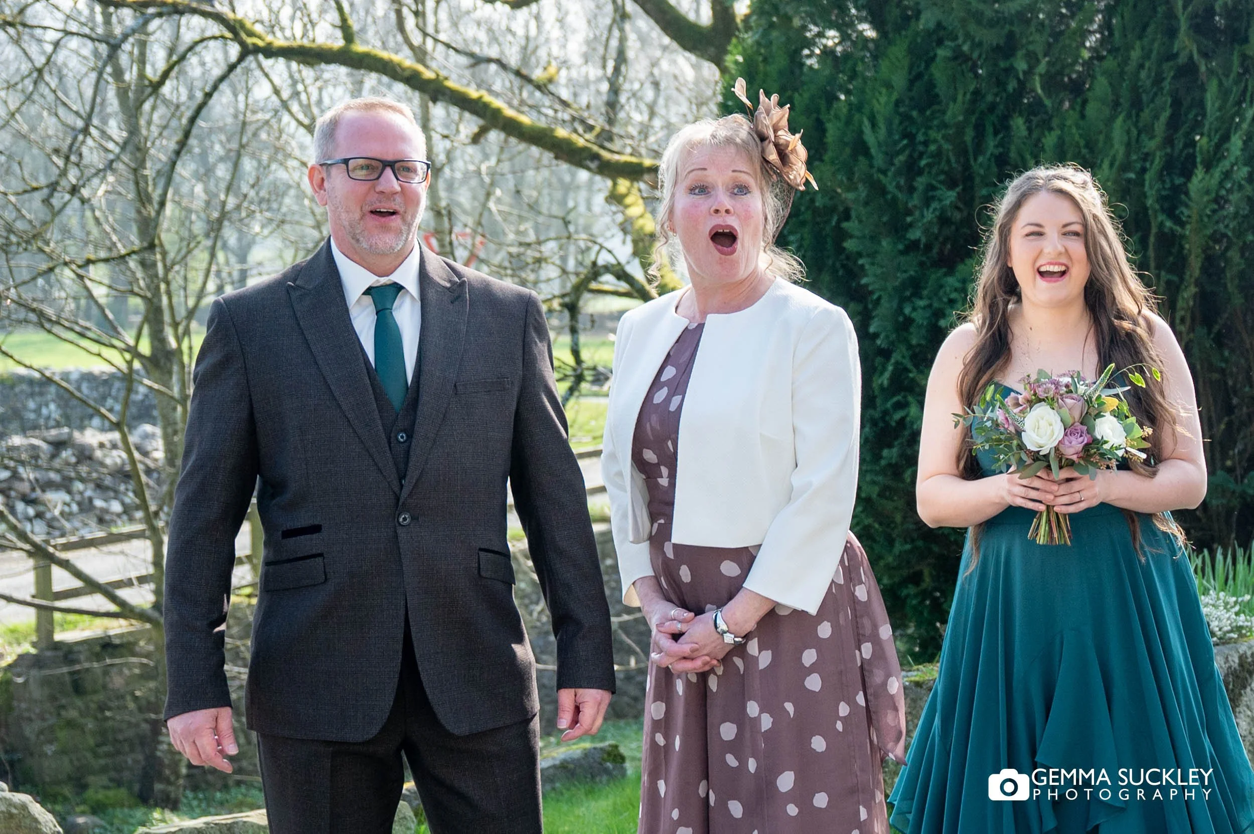 brides parents first look of the bride 