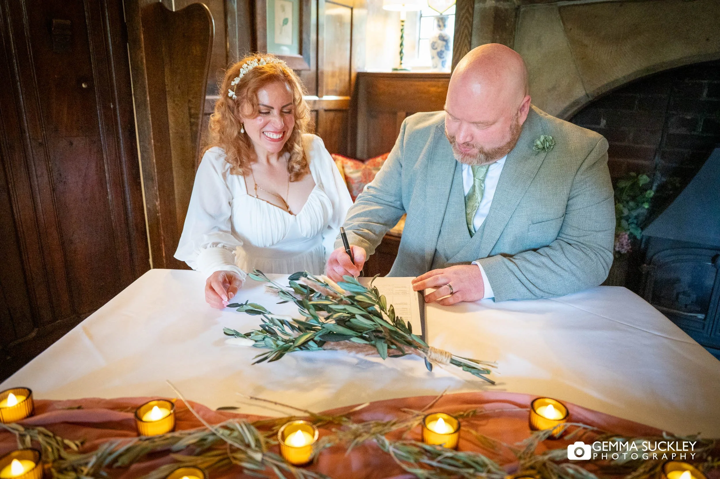 signing the register at holdsworth house