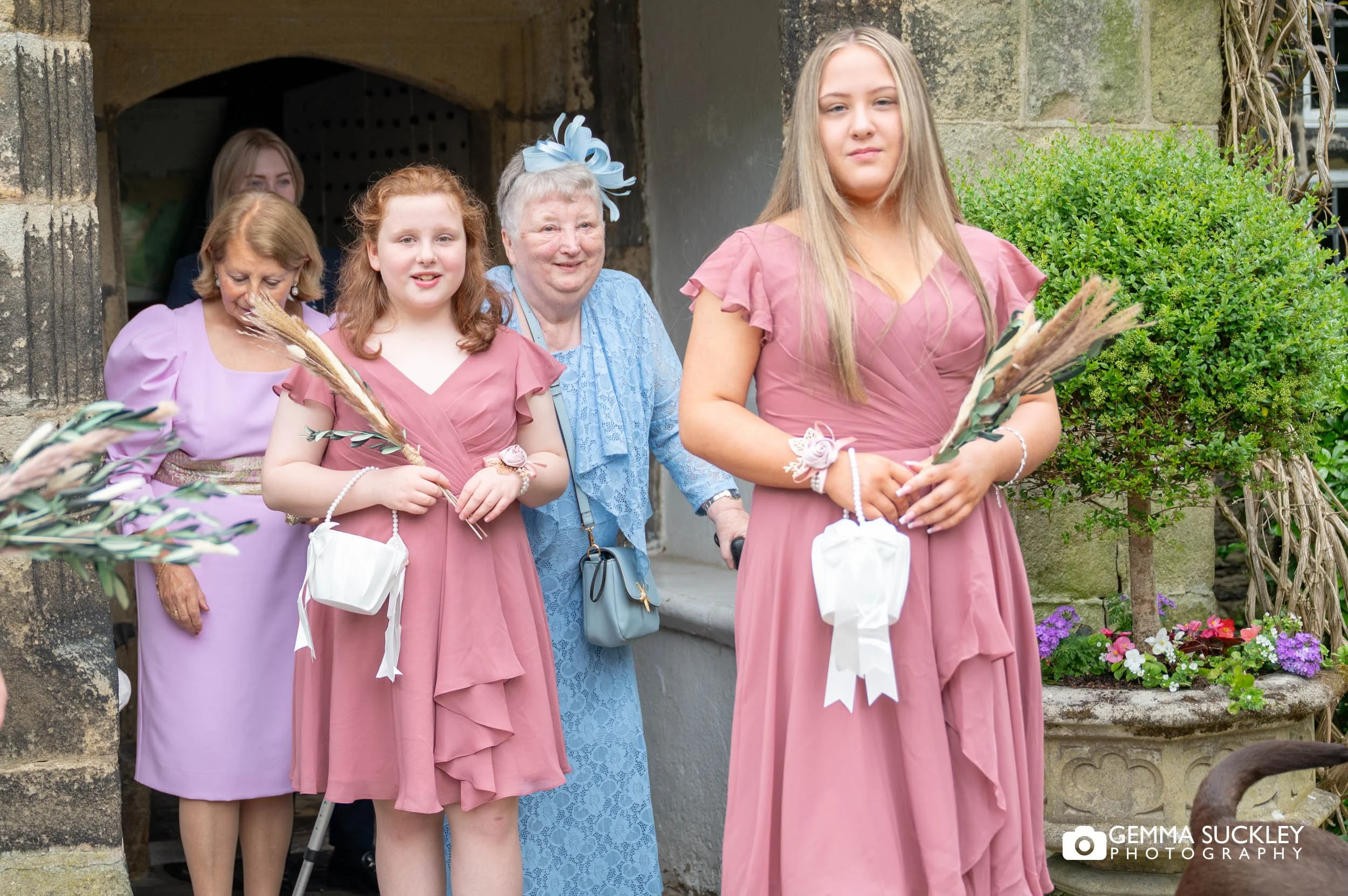 wedding guests at holdsworth house